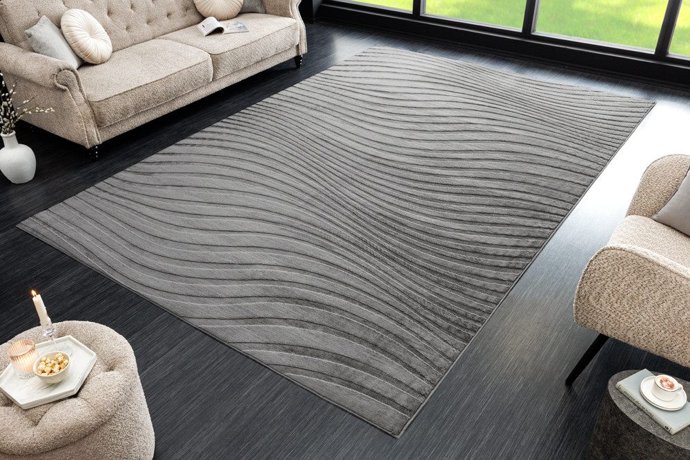 riess-ambiente Designteppich WAVE 230x160cm anthrazitt · günstig online kaufen