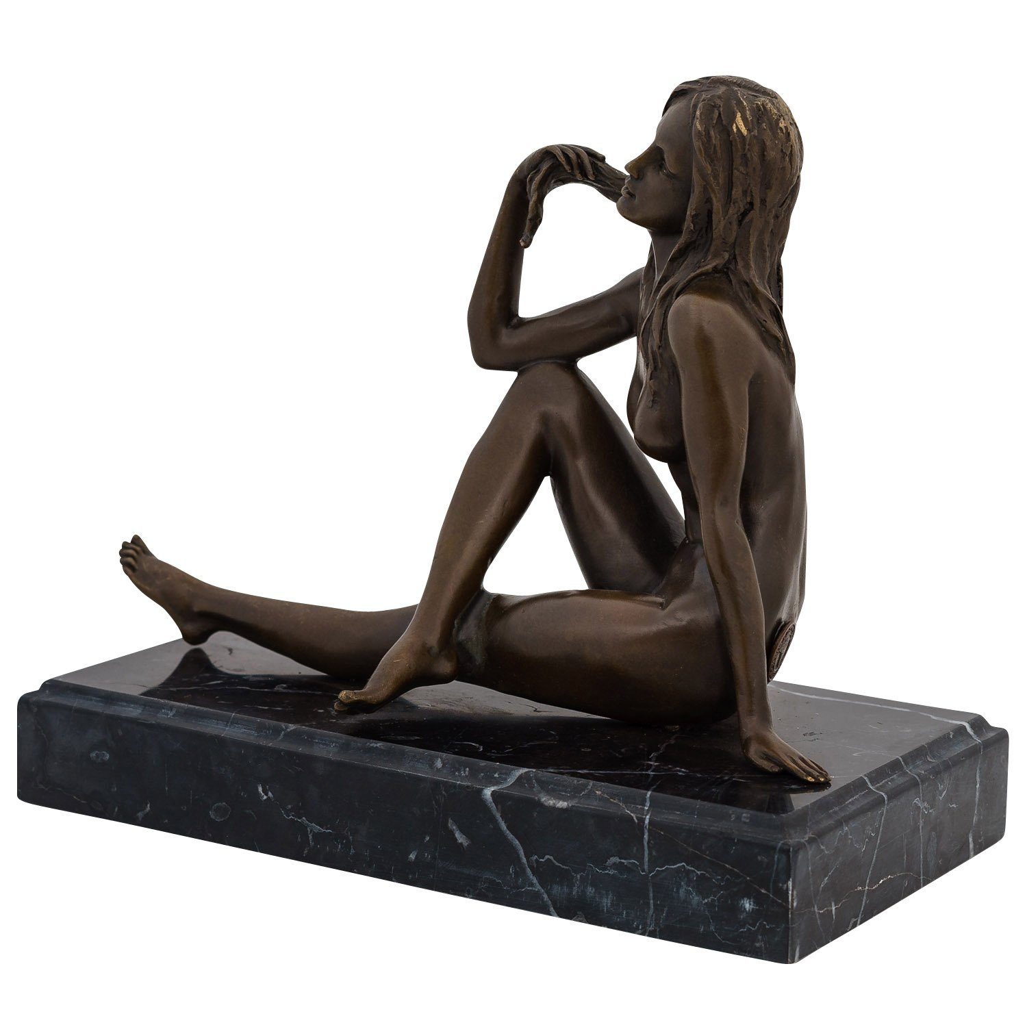Frau Antik-Stil Bronzefigur Figur Bronze Aubaho Skulptur Akt sculpture Erotik Bronzeskulptur