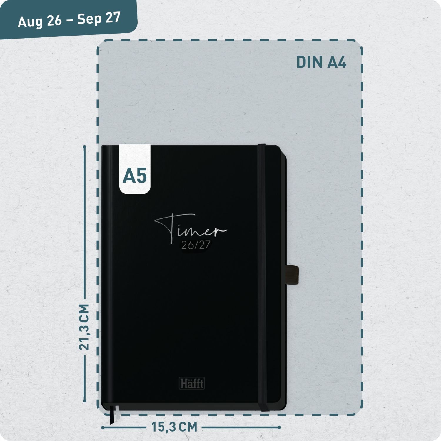 Häfft Schülerkalender Häfft-Timer Deluxe Jugendkalender 2026/2027 / A5