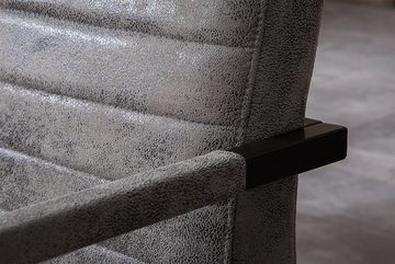 riess-ambiente Sitzbank LOFT 160cm vintage grau, mit Microfaser-Bezug
