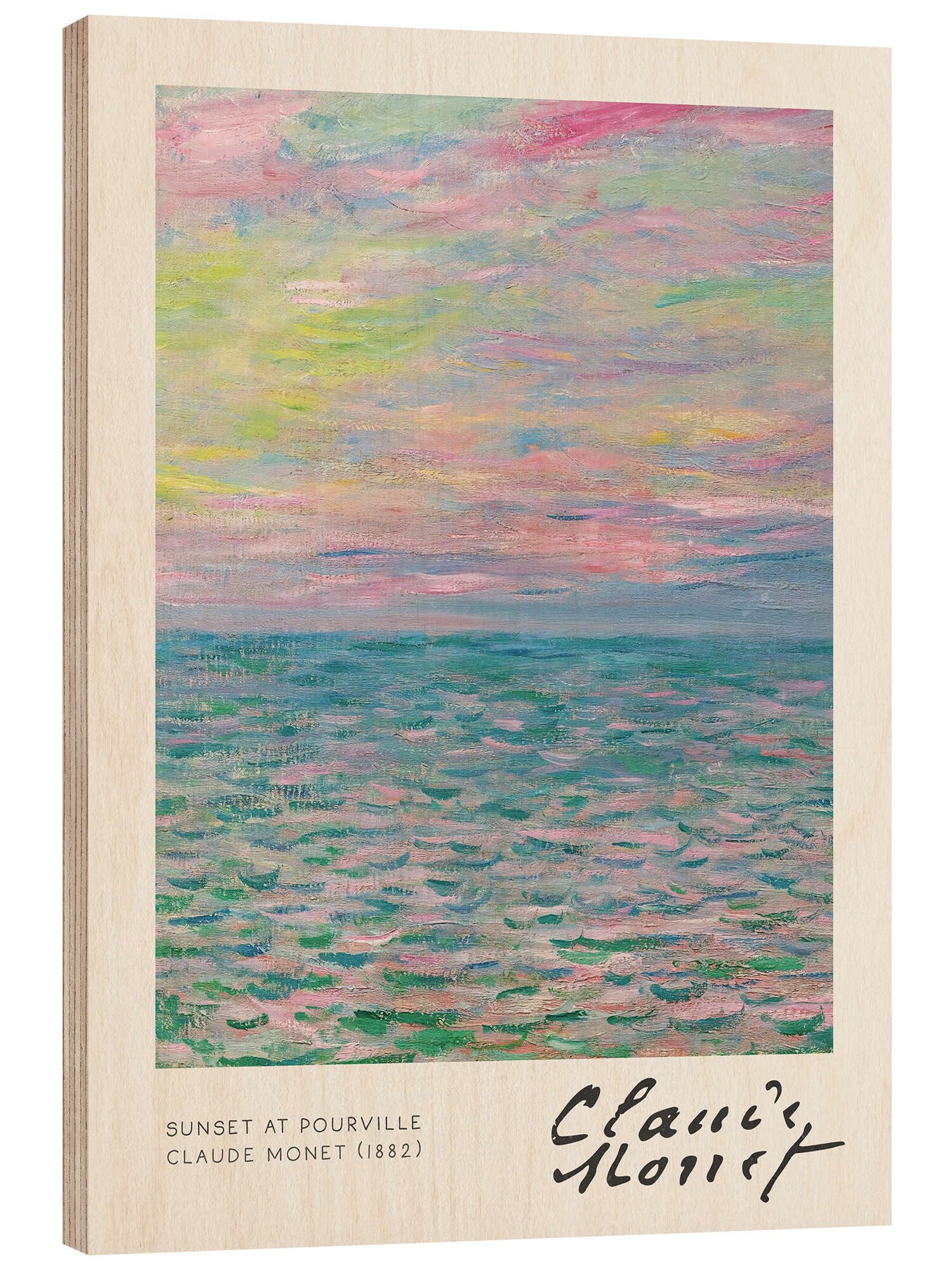 Posterlounge Wandbild Sonnenuntergang bei Pourville, 1882, Claude Monet, erhältlich als Poster, Leinwandbild, Wandsticker oder Acrylglasbild