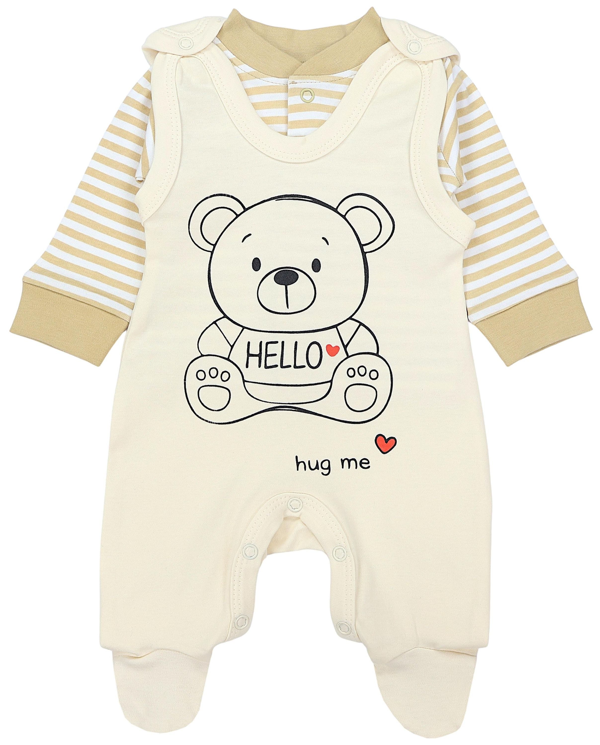 TupTam Strampler TupTam Baby Mädchen Jungen Strampler mit Langarmshirt Aufdruck Spruch