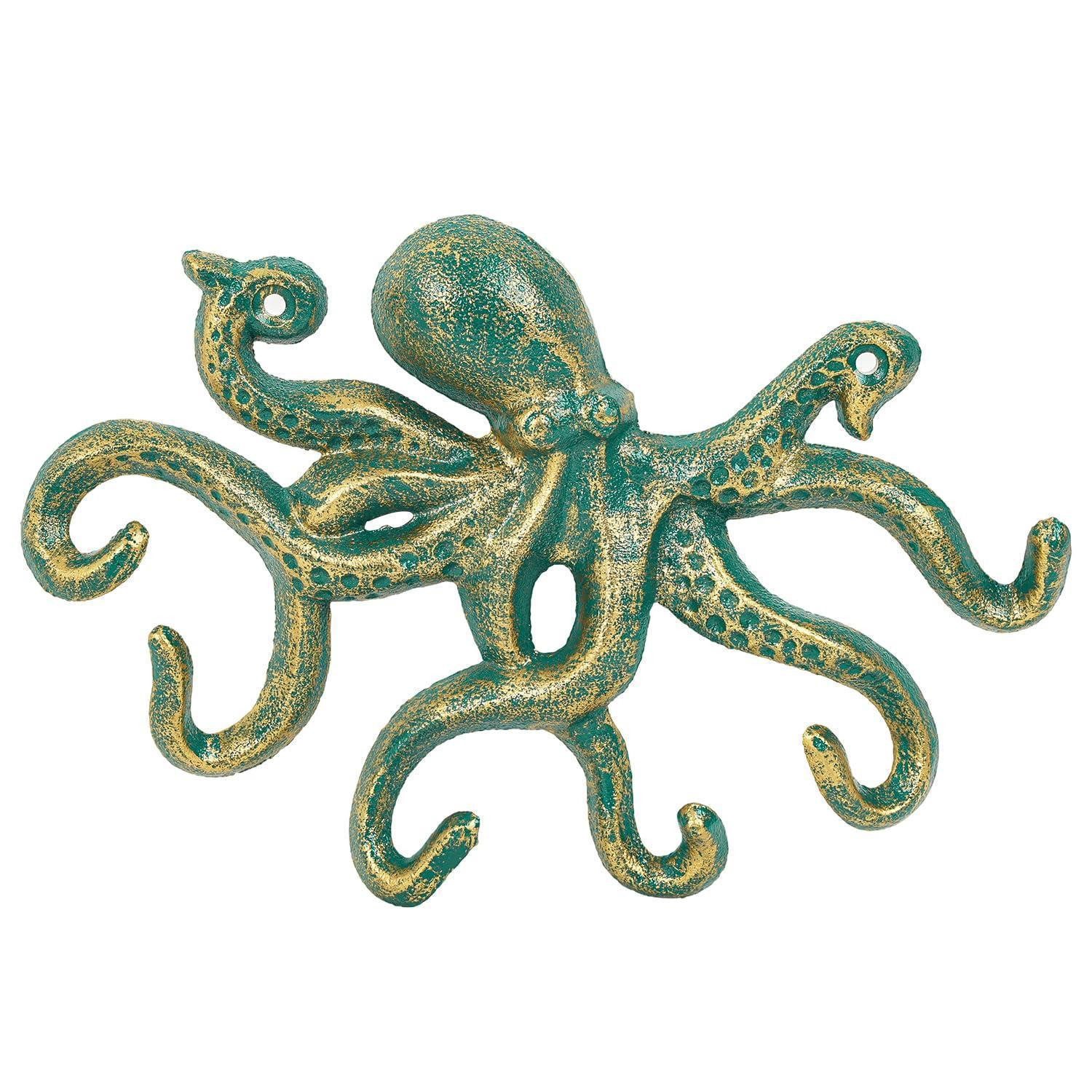 LuxusKollektion Schlüsselleiste Gusseisen Schlüsselhalter Oktopus Grün, (1 St)