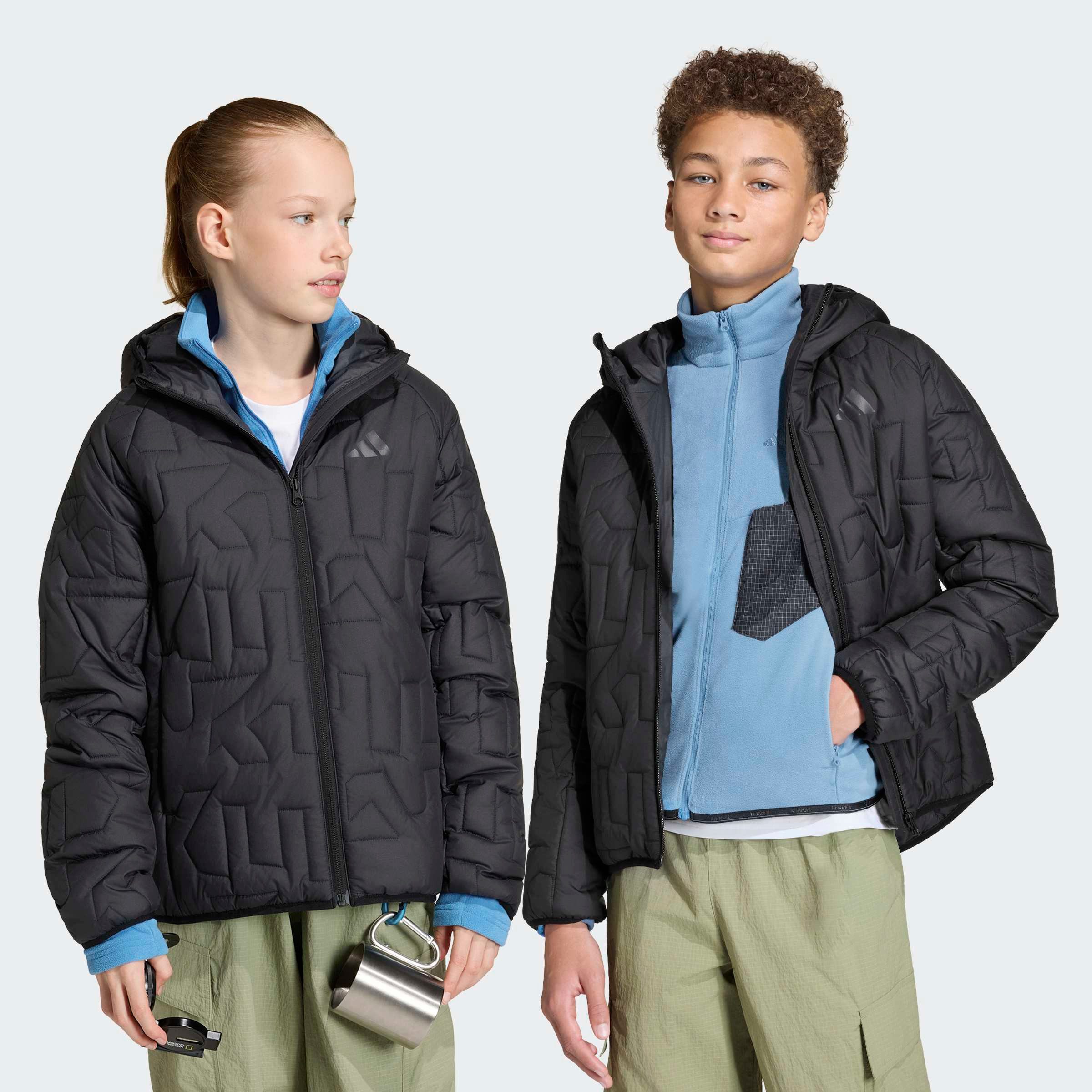 adidas TERREX Outdoorjacke KIDS XPERIOR CLIMAWARM GEFÜTTERTE für Kinder, mit durchgehendem Reißverschluss, aus Ripstop-Material