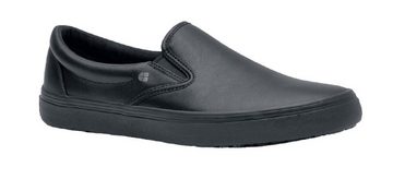 Shoes For Crews MERLIN Slip on, Slipper für Arbeit und Freizeit, Leder, schwarz Arbeitsschuh Leder, wasserbeständig