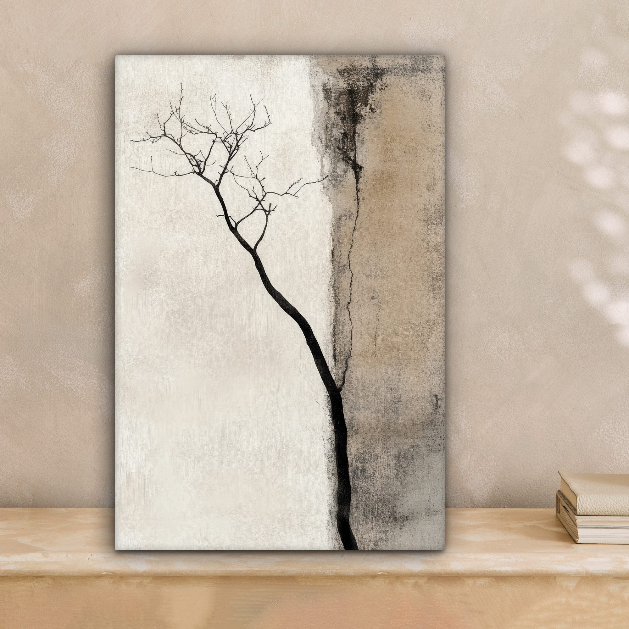 OneMillionCanvasses® Leinwandbild Wabi sabi - Pflanze - Beige, Fotodruck (1 günstig online kaufen