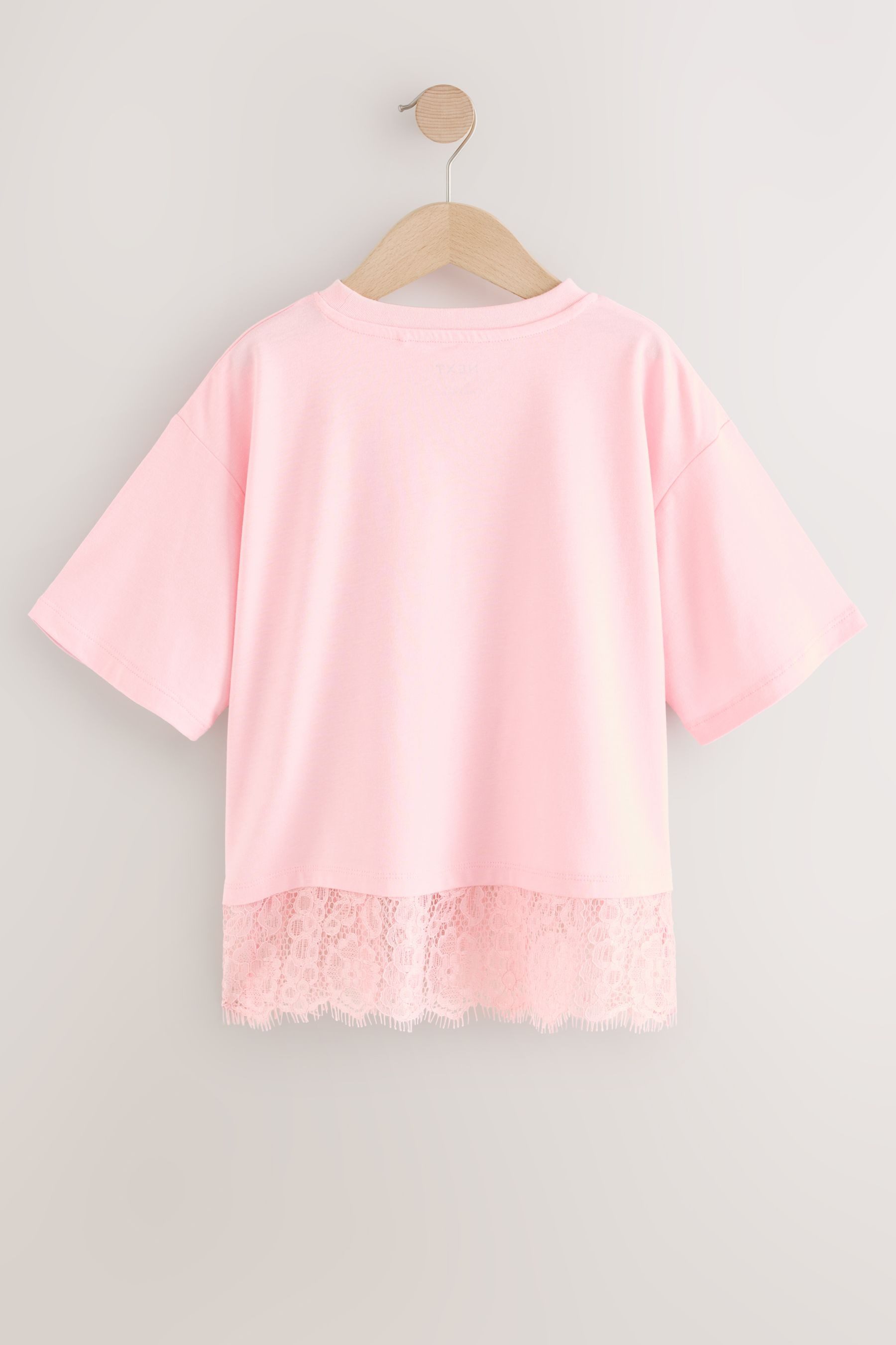 Next T-Shirt T-Shirt mit Spitzensaum (1-tlg)