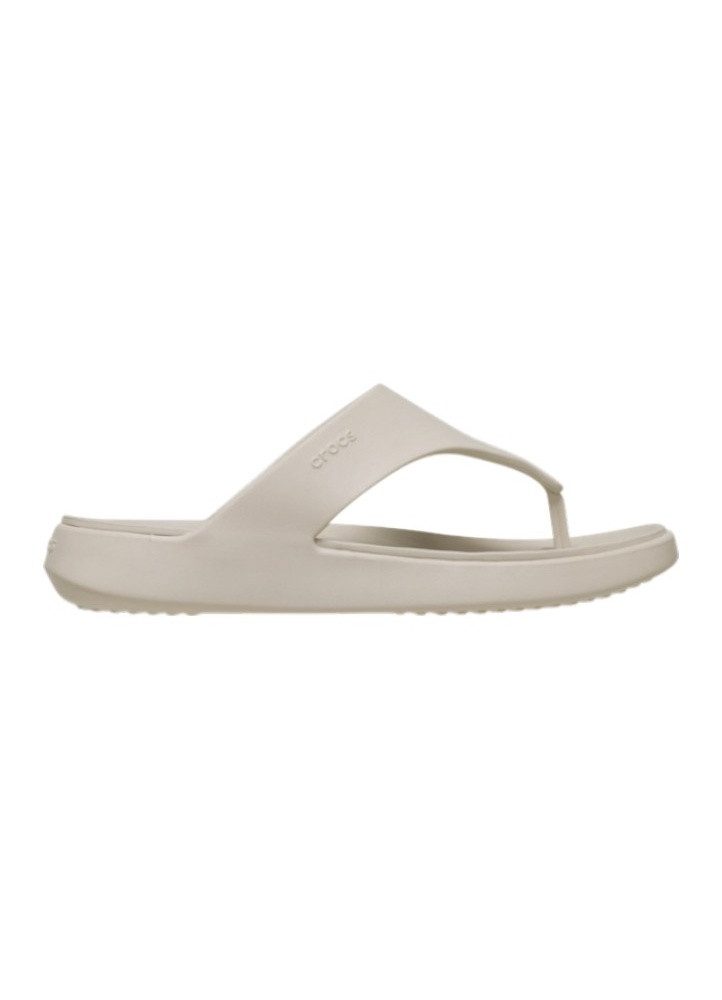 Crocs Zehensandale Getaway Triangle Flip beige - Damen Badeschuh