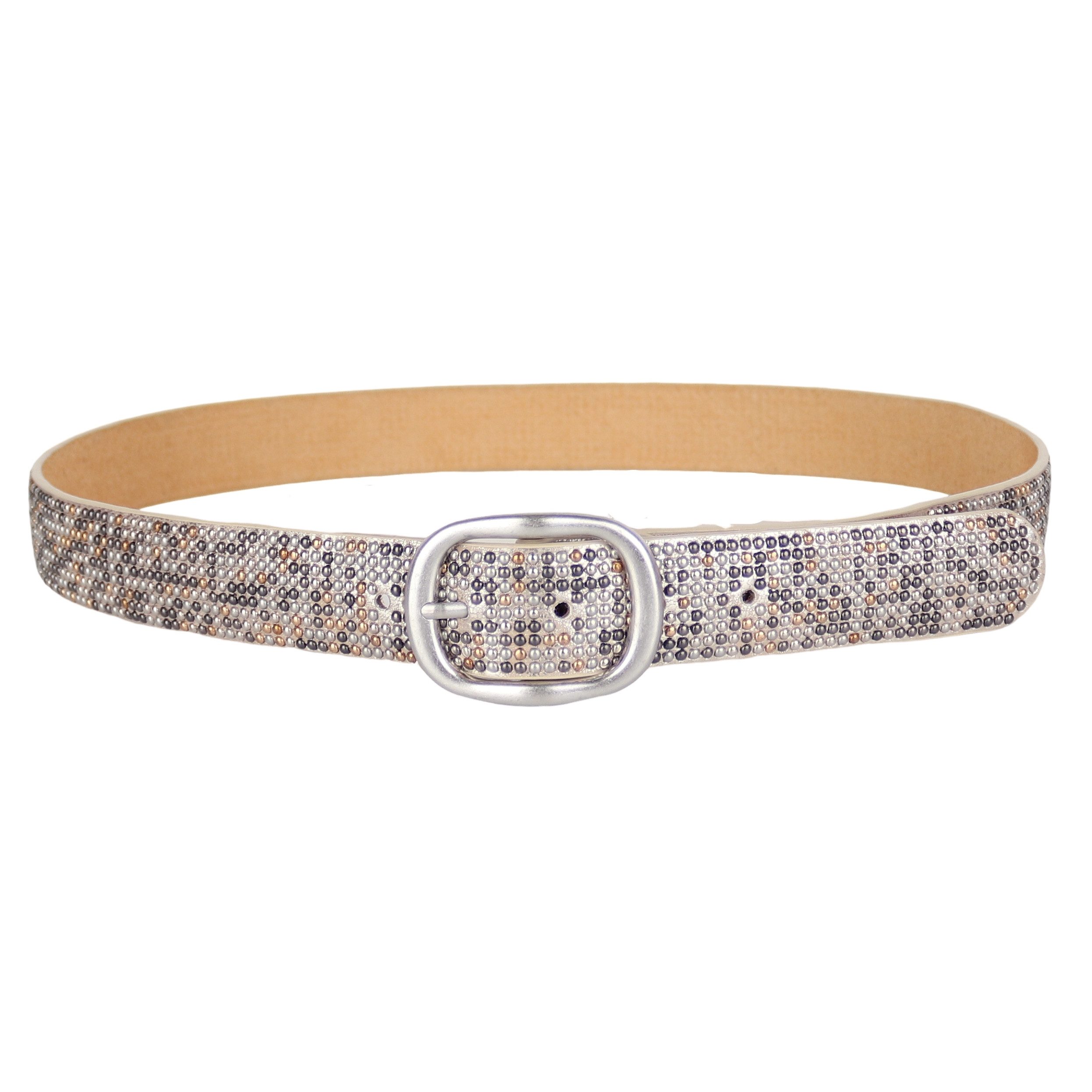 MIRROSI Ремені із заклепками Damen Ремені mit Nieten ca.30 mm Breit (Розмір auswählbar 85–105 cm) Kunstleder Oberseite, Echtleder Innenseite