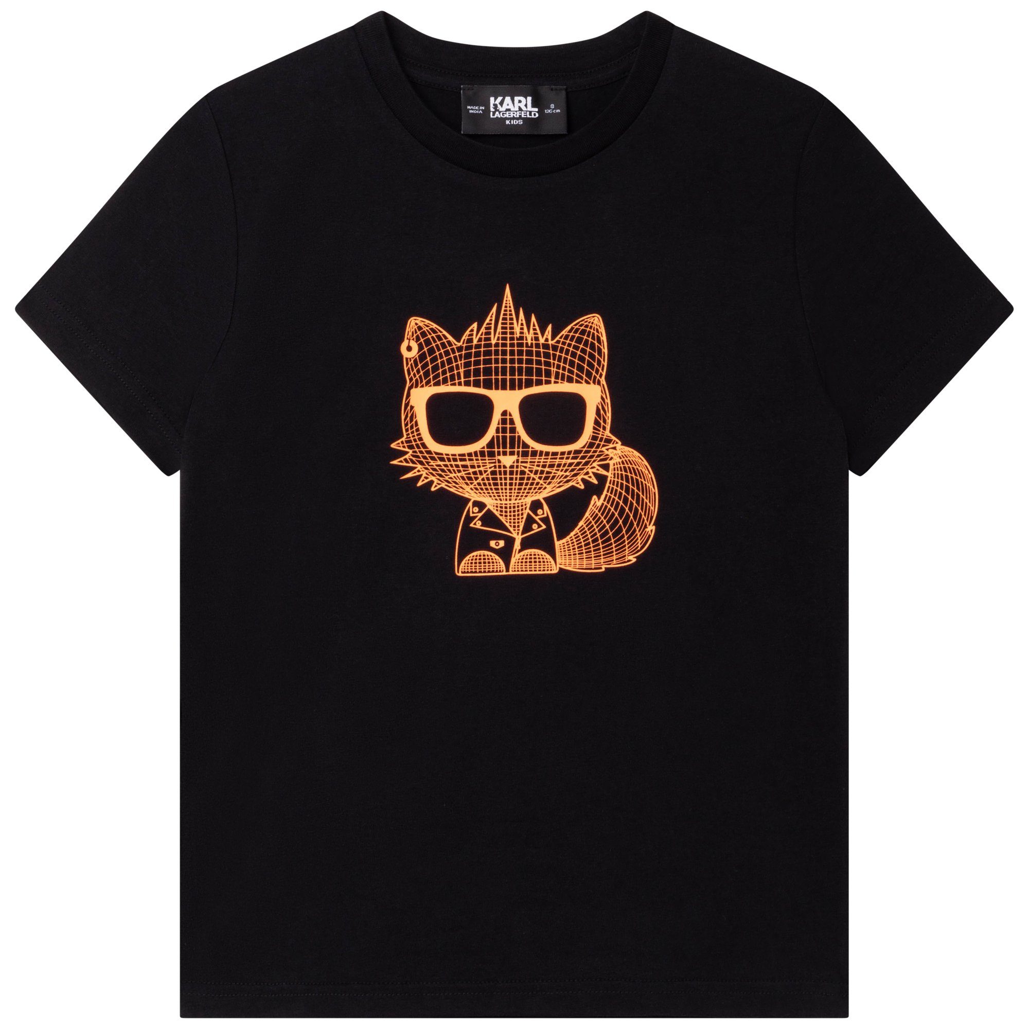 Umhängetasche Lagerfeld T-Shirt Katze KARL orange mit LAGERFELD Choupette schwarz KIDS Print Karl