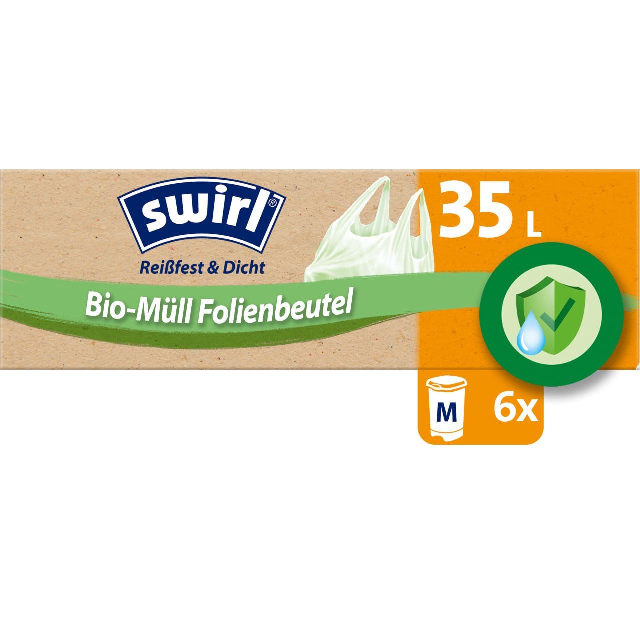 Swirl Müllbeutel Swirl Bio-Müll-Folienbeutel mit Tragegriff 35 L 6