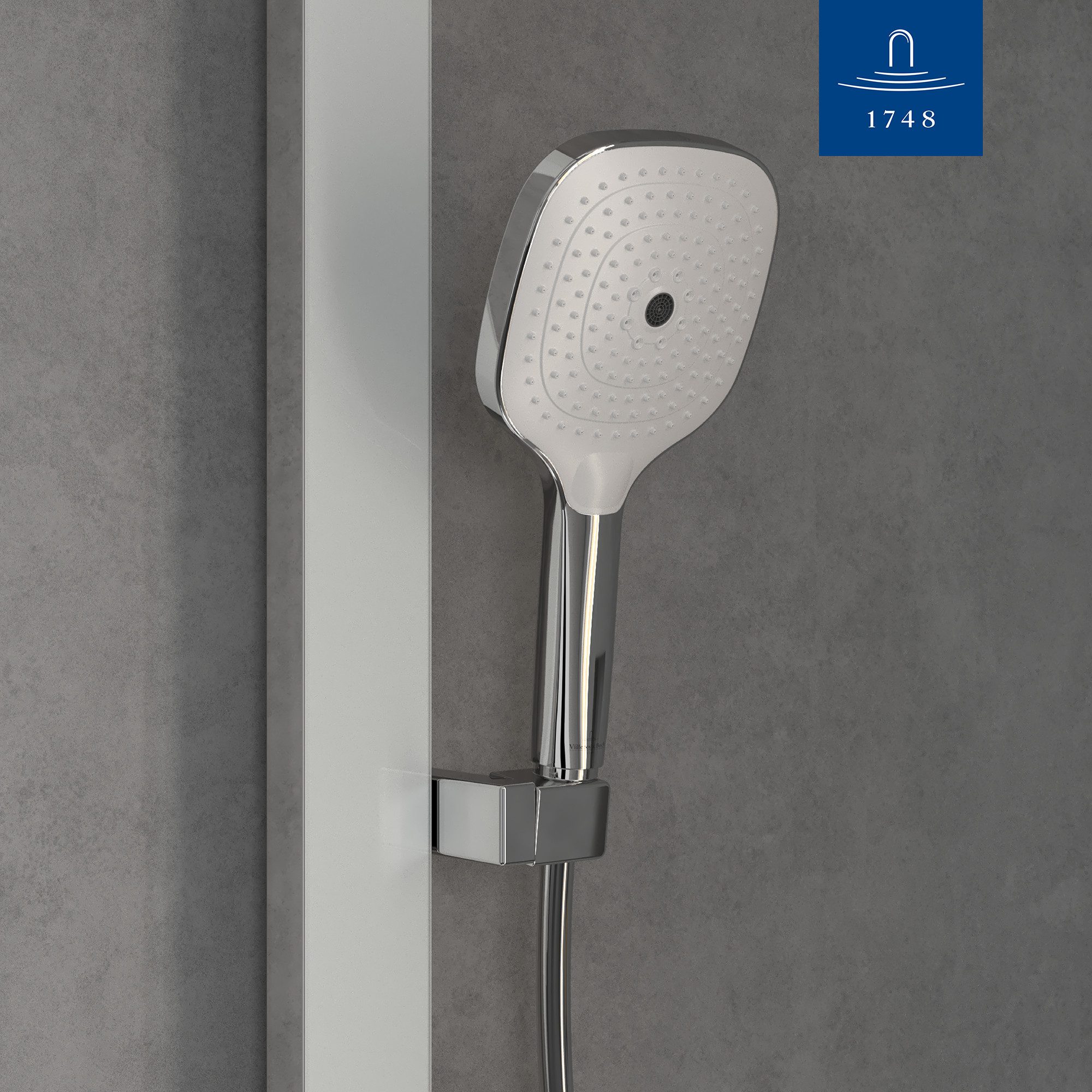 Villeroy & Boch Handbrause Elody, mit 3 Straharten, Wechsel per Knopfdruck, Einfache Reinigung – Bild 5 von 5