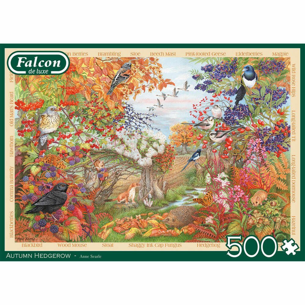 Jumbo Spiele Puzzle Falcon Autumn Teile, Puzzleteile 500 500 Hedgerow