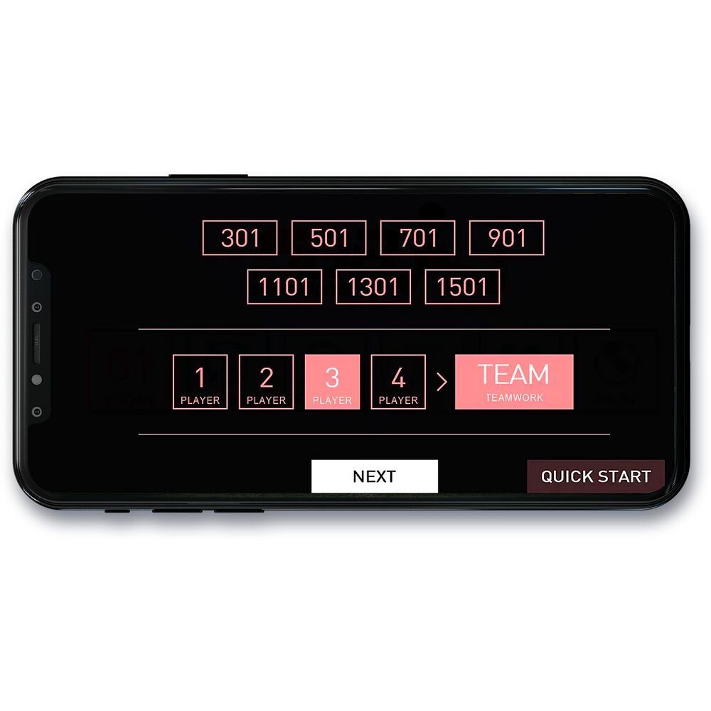 Kings Dart Dartscheibe Smart-Dartboard Dartworld C1, Umfangreiche App mit erstklassiger Benutzerführung