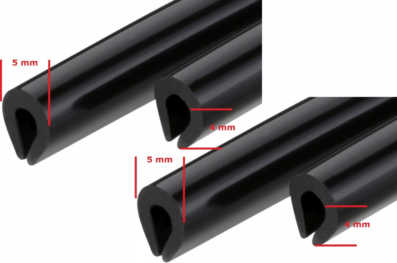 HP-AUTOZUBEHÖR Zierleisten-Aufkleber 4 x 60 cm Türschutz Auto Kantenschutz Schoner Türkantenschutzleiste