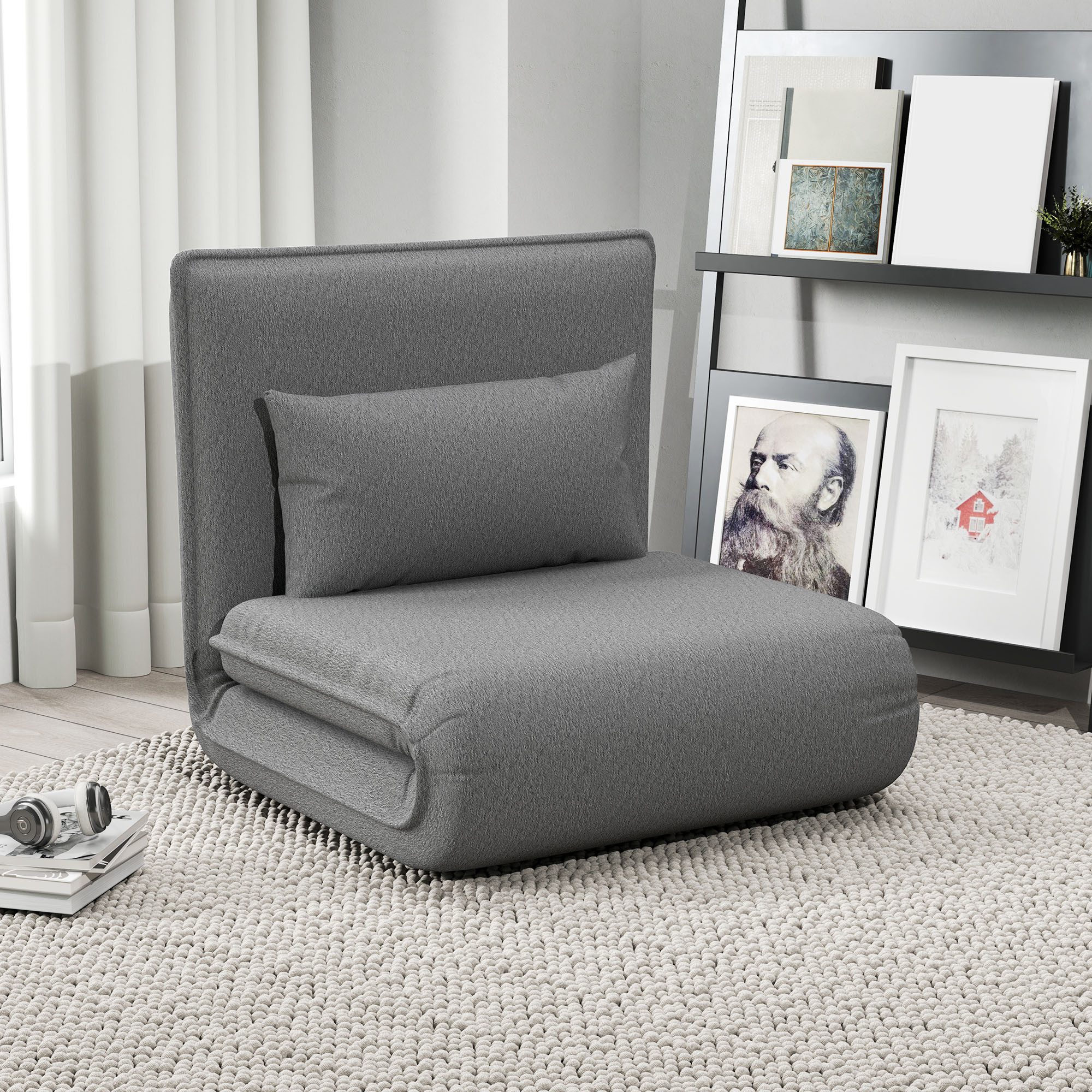 HOMCOM Relaxsessel 3-in-1 Klappbar, Gepolstert, mit günstig online kaufen