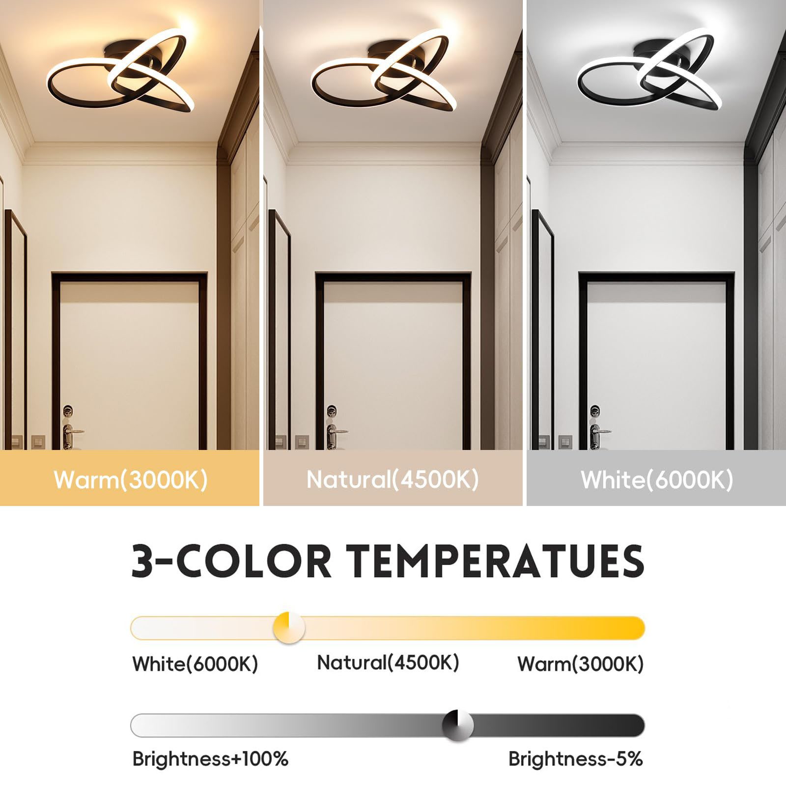 RWEUOQ LED Deckenleuchte Dimmbare moderne LED-Deckenleuchte, günstig online kaufen