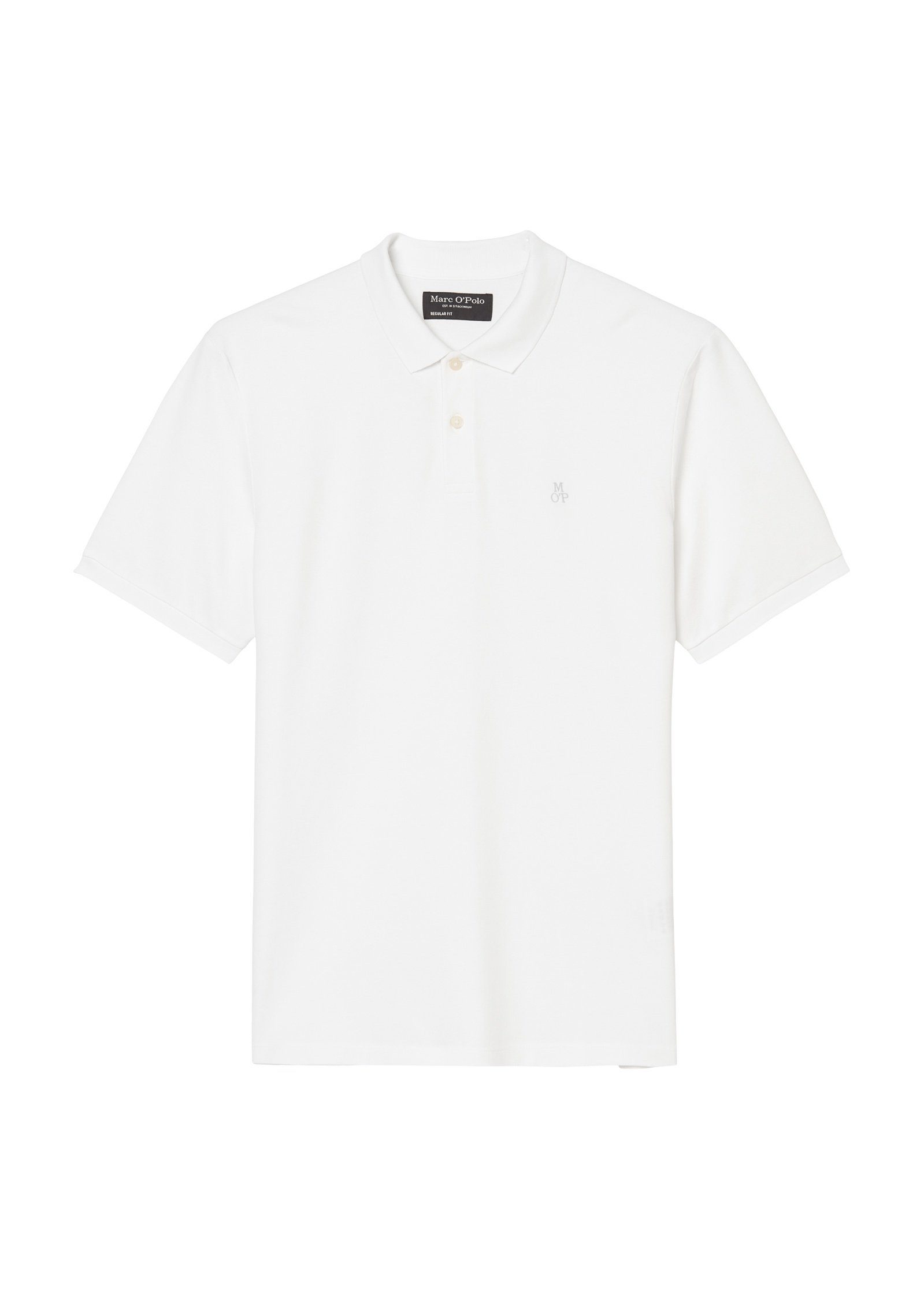 O'Polo Marc Bio-Baumwolle Poloshirt aus reiner weiß