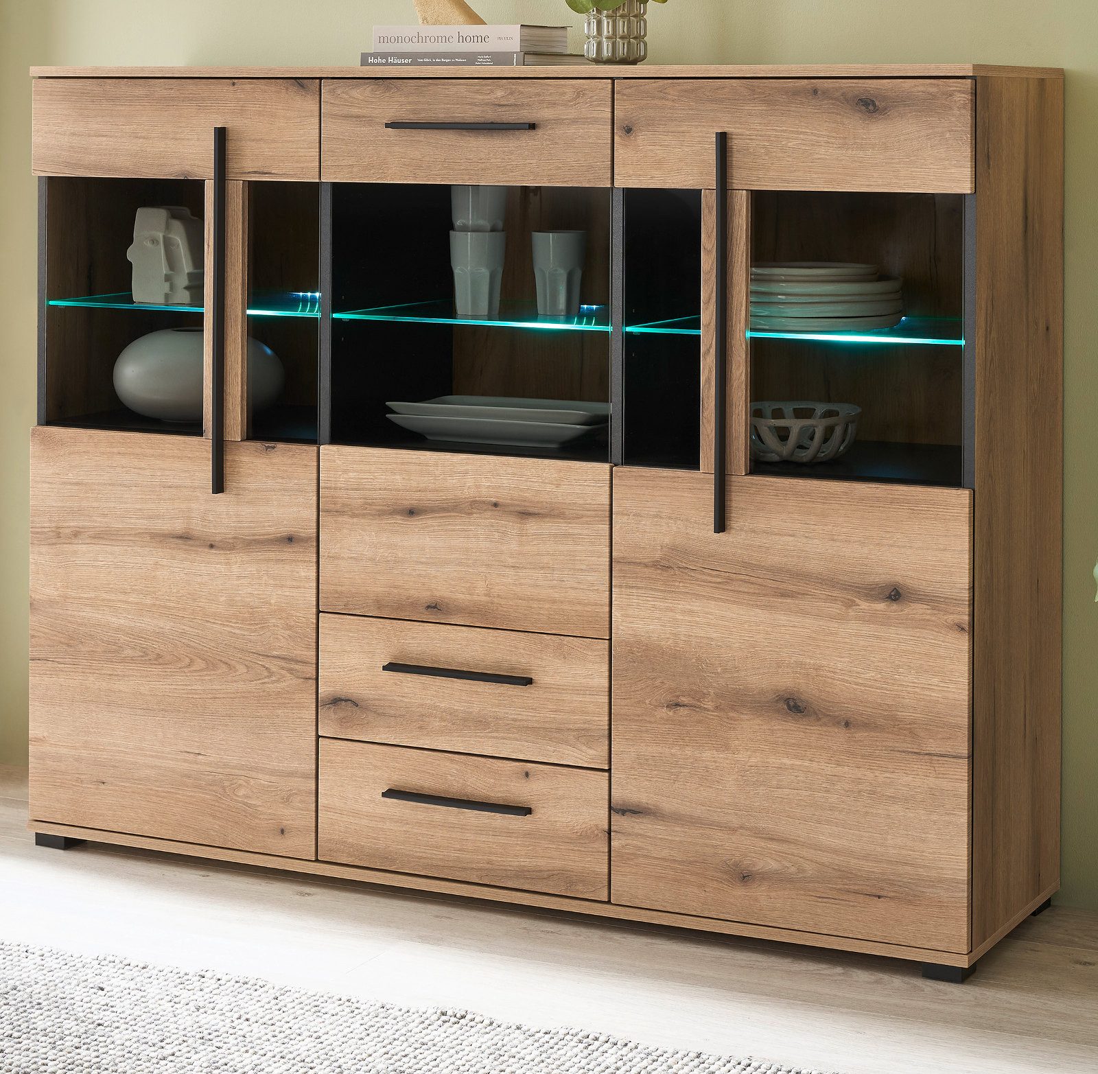 Furn.Design Highboard Design-D (Vitrine in Evoke günstig online kaufen