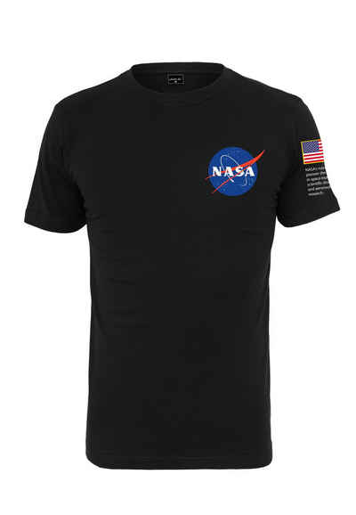 MisterTee T-Shirt Herren NASA Insignia Logo Flag Tee (1-tlg)