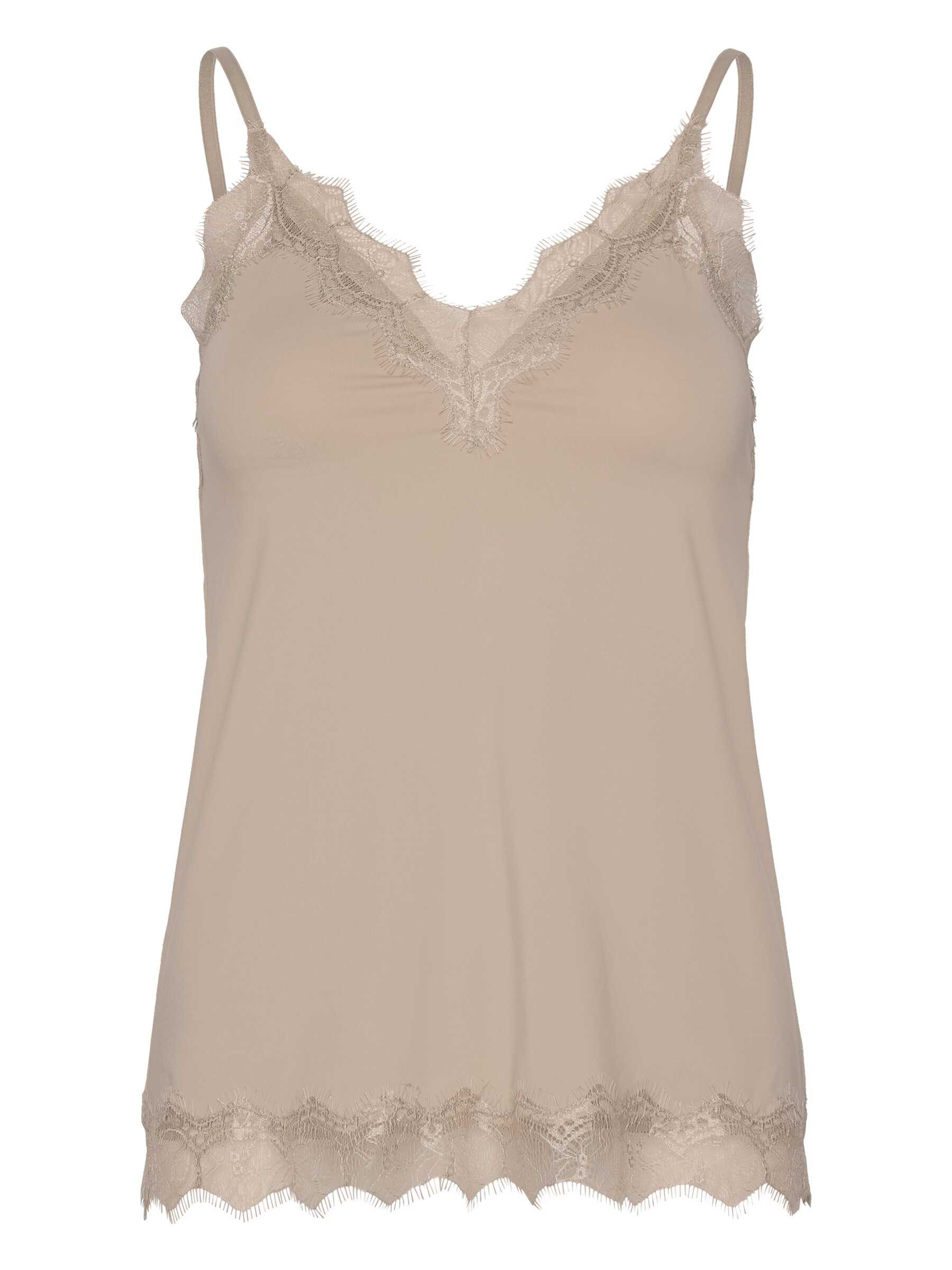 rosemunde Spaghettitop Billie Strap Top Vintage-Spitzenbesatz an Ausschnitt und Saum, feminin