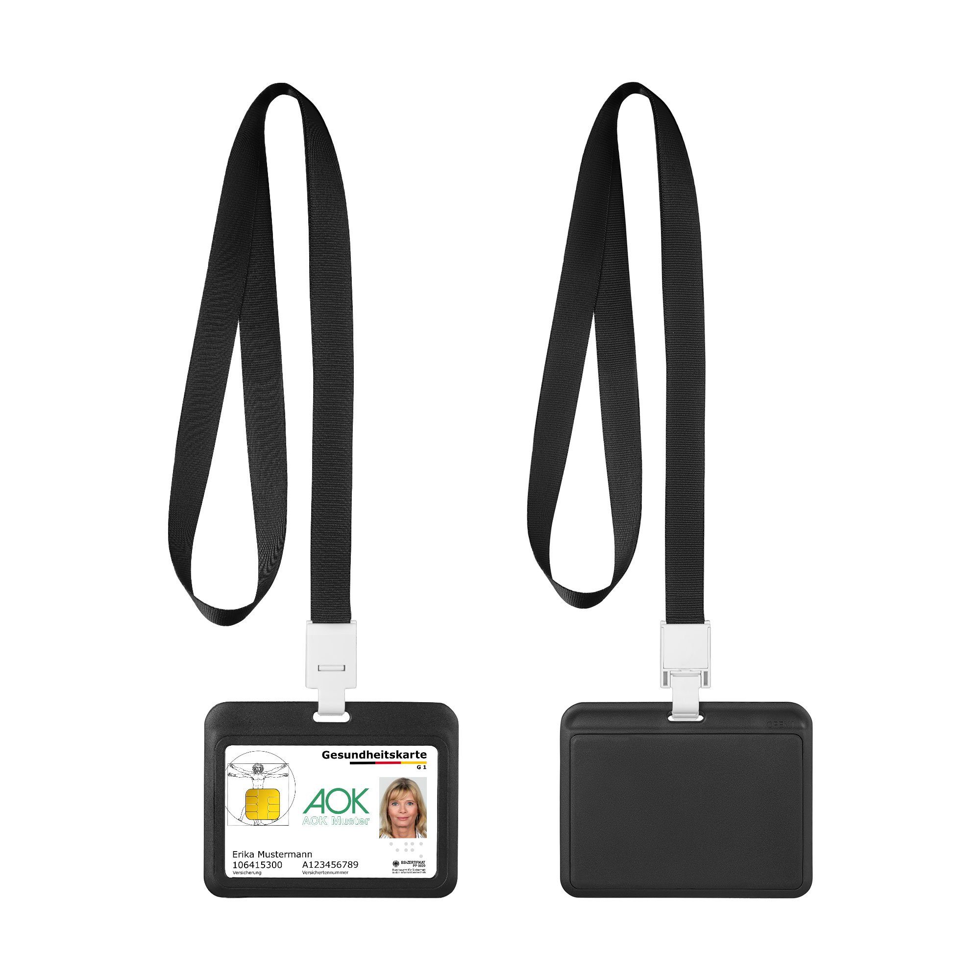 kwmobile Schlüsselanhänger 2x ID Karten Schutzhülle (2-tlg), PP Hülle für A günstig online kaufen