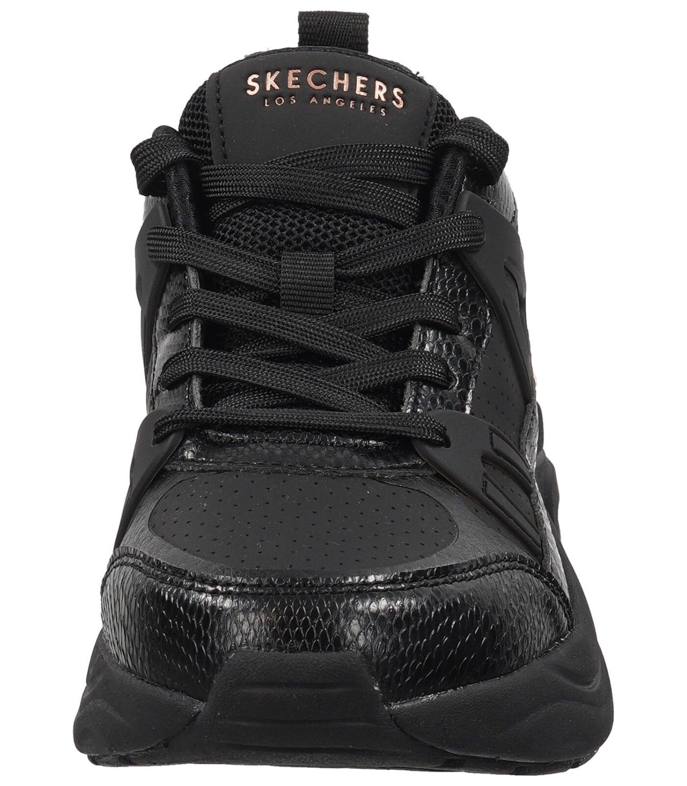 Skechers Sneaker Lederimitat/Textil Sneaker Schwarz