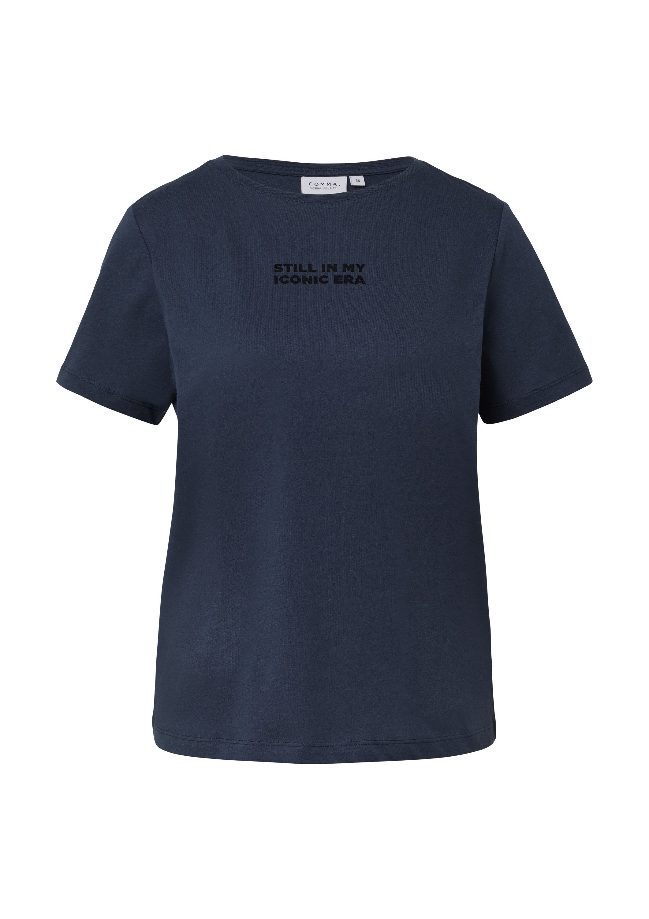 comma Kurzarmshirt T-Shirt T-Shirt mit Rückenprint