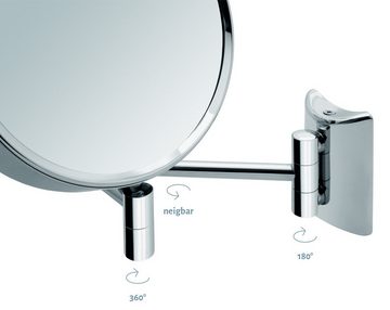 Libaro Kosmetikspiegel Imola, 360° Schminkspiegel Wandmontage doppelseitig mit Vergrößerung 3x & 10x