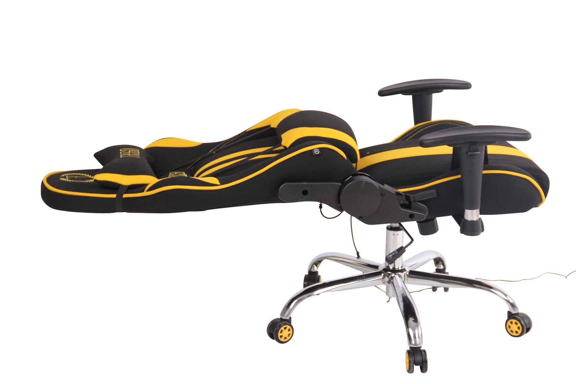 CLP XM Limit Chair Massagefunktion mit schwarz/gelb Stoff, Gaming