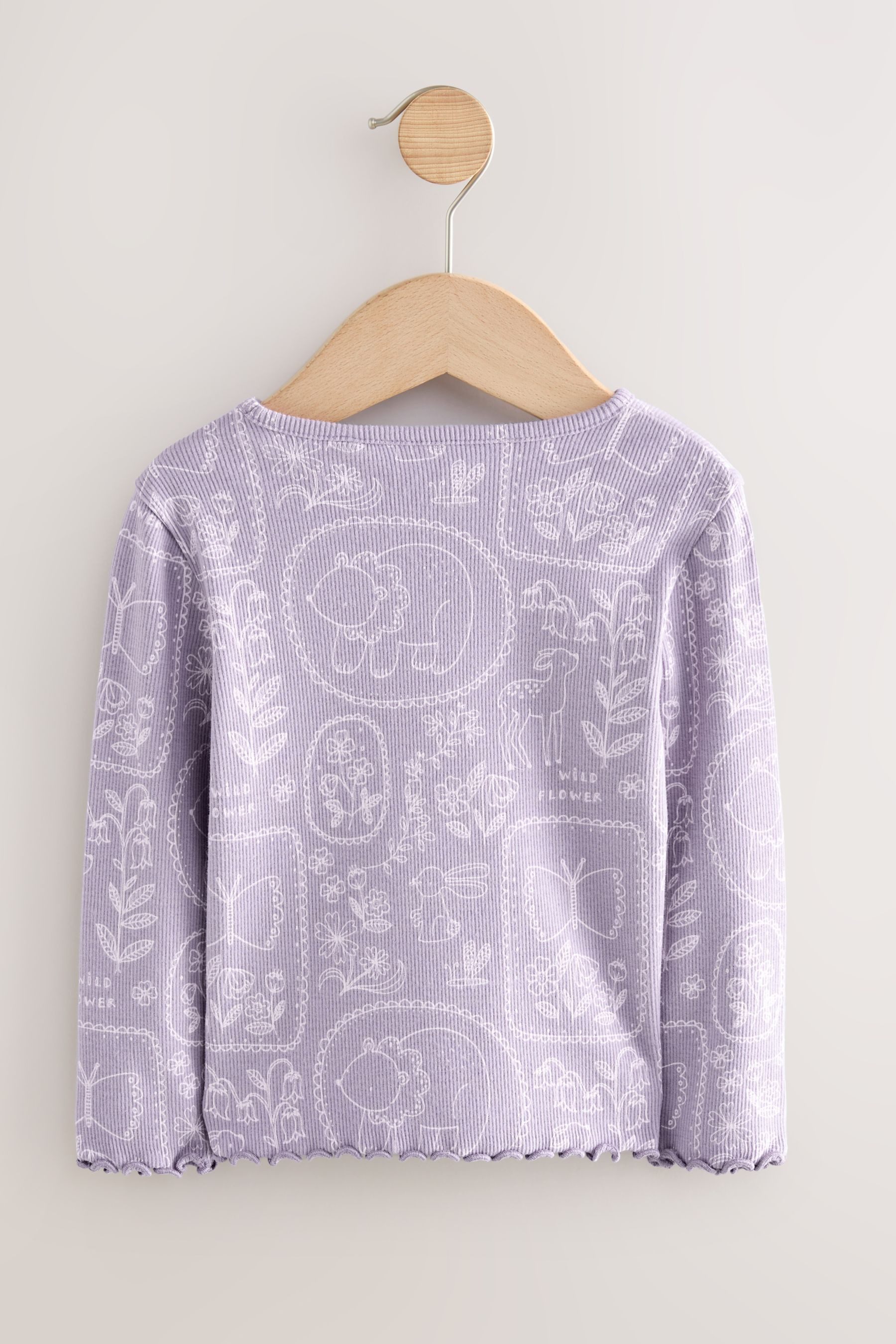 Next Leggings Geripptes Langarm-T-Shirt (1-tlg) günstig online kaufen