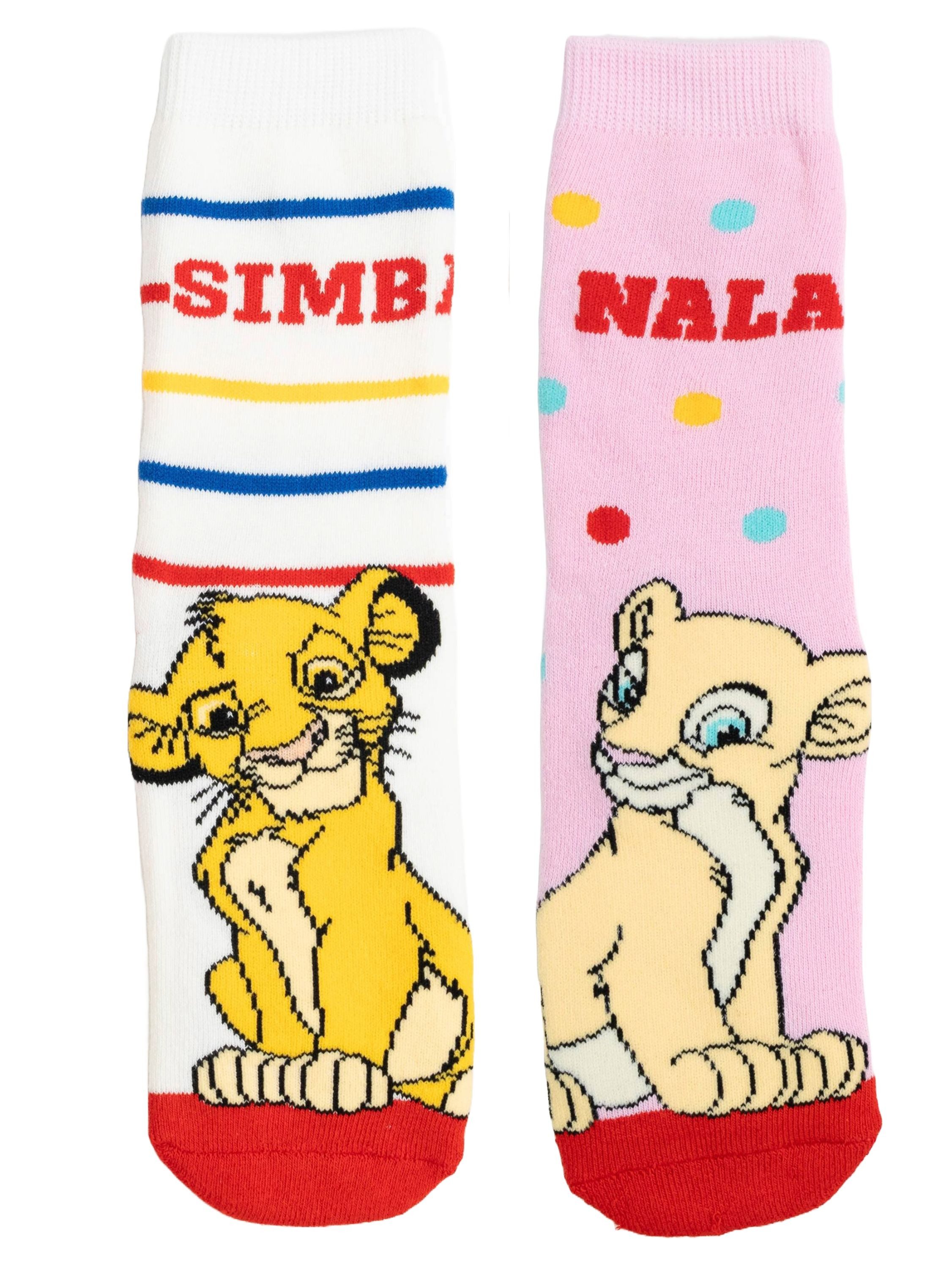 United Labels® Socken Der König der Löwen ABS Socken Stoppersocken antirutsch (2er Pack)