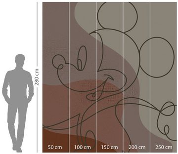 Komar Vliestapete Mickey Line Drawing, 250x280 cm (Breite x Höhe)