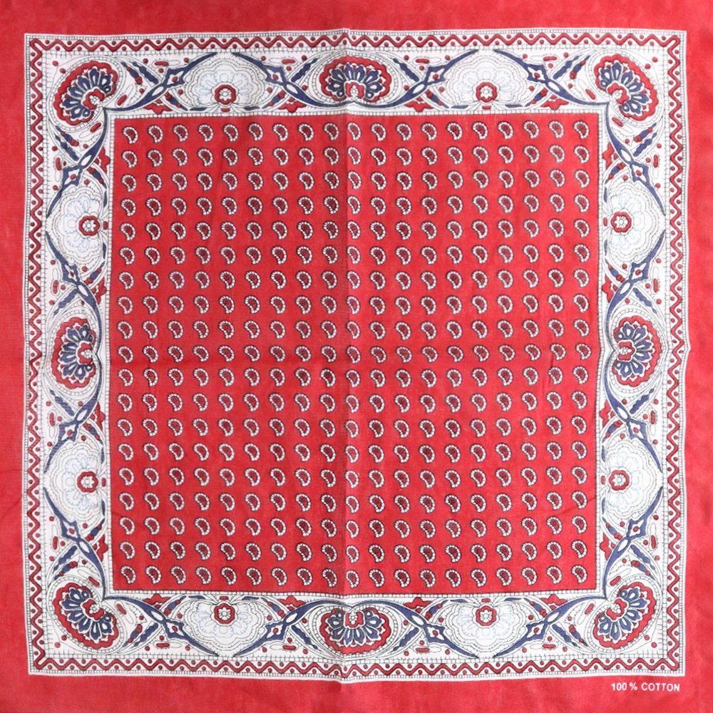Halstuch Baumwolle Kopftuch Ornamente rot, Design Goodman Farbe: Design: Bandana Bandana