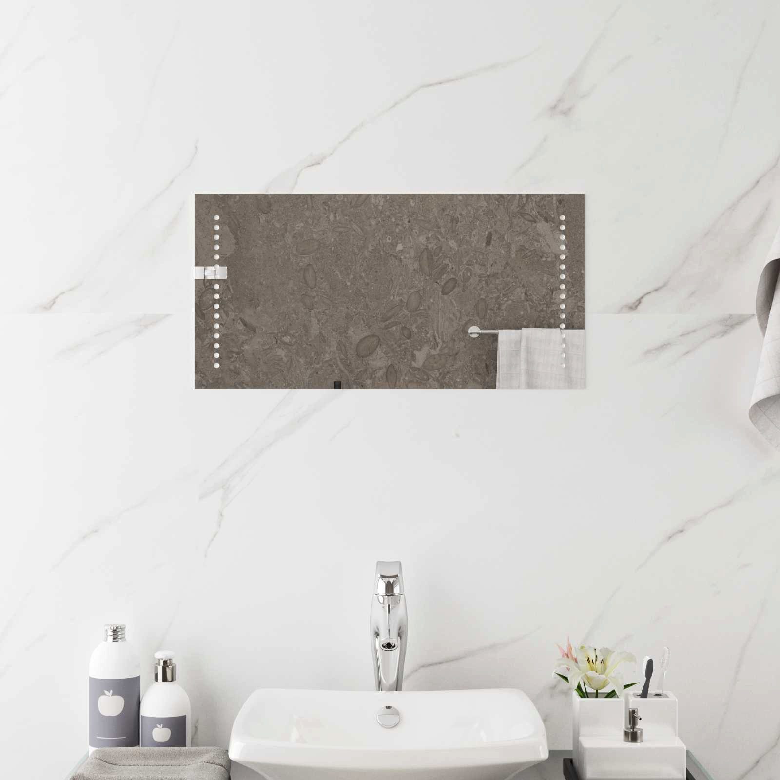 vidaXL Spiegel LED-Badezimmerspiegel Transparent 60 x 30 cm Gehärtetes Glas (1-St)