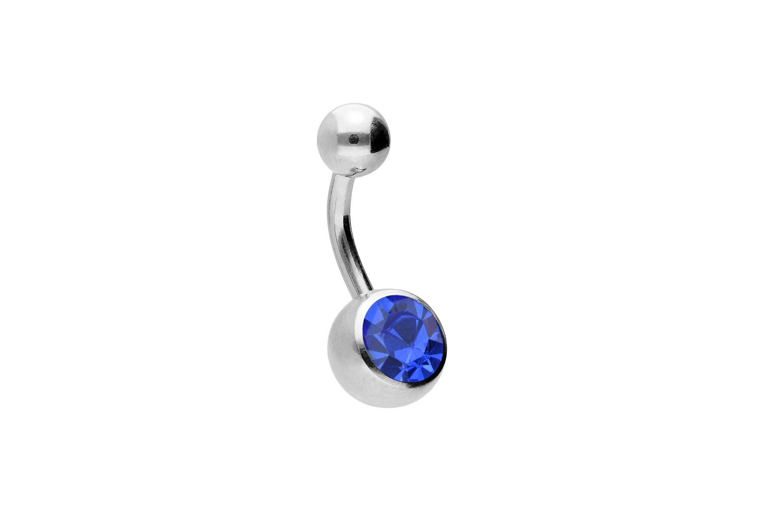 PIERCINGLINE Bauchnabelpiercing Chirurgenstahl Bananabell KRISTALL (Bananabells, 1-tlg)