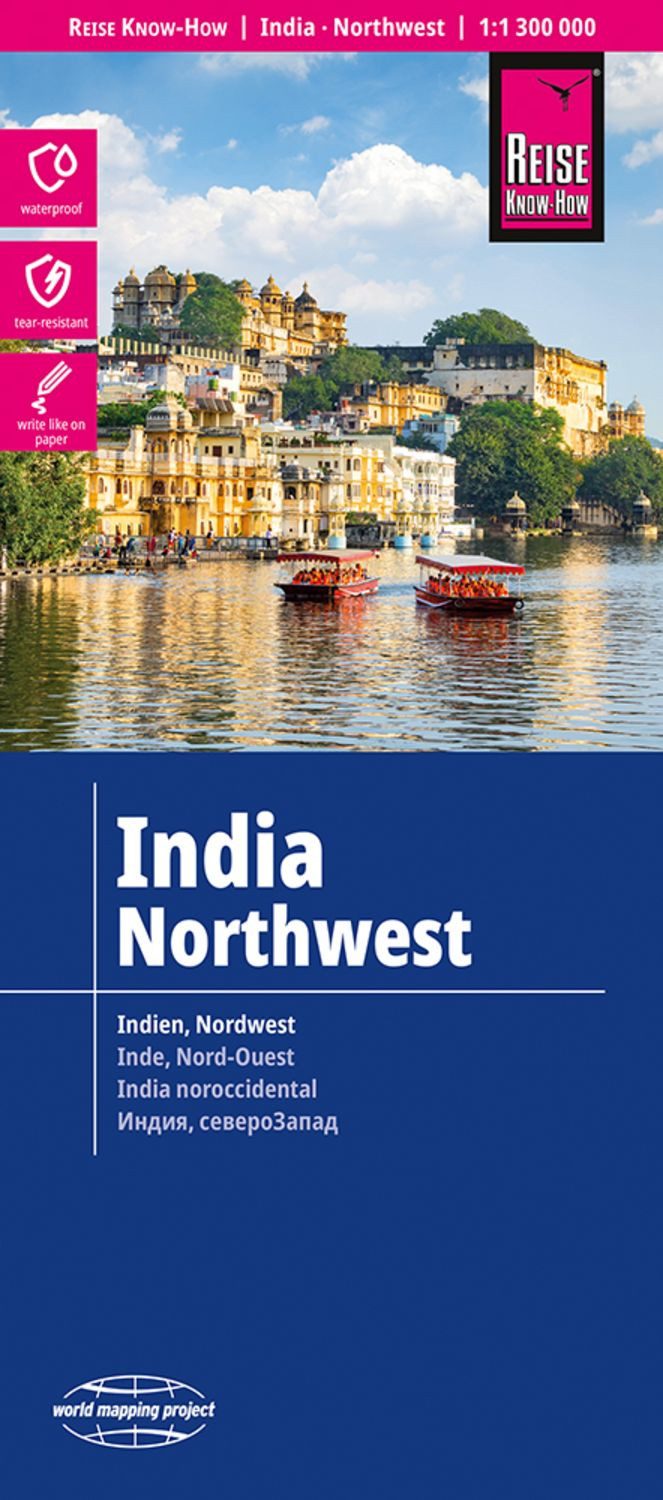 Reise Know-How Landkarte Indien, Nordwest / India, Northwest (1:1.300. / diverse