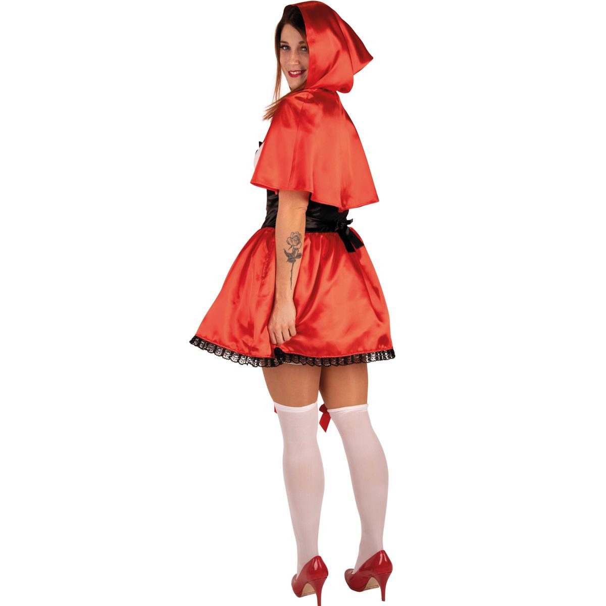 Party x People Kostüm Rotkäppchen Kleid und Cape für Damen