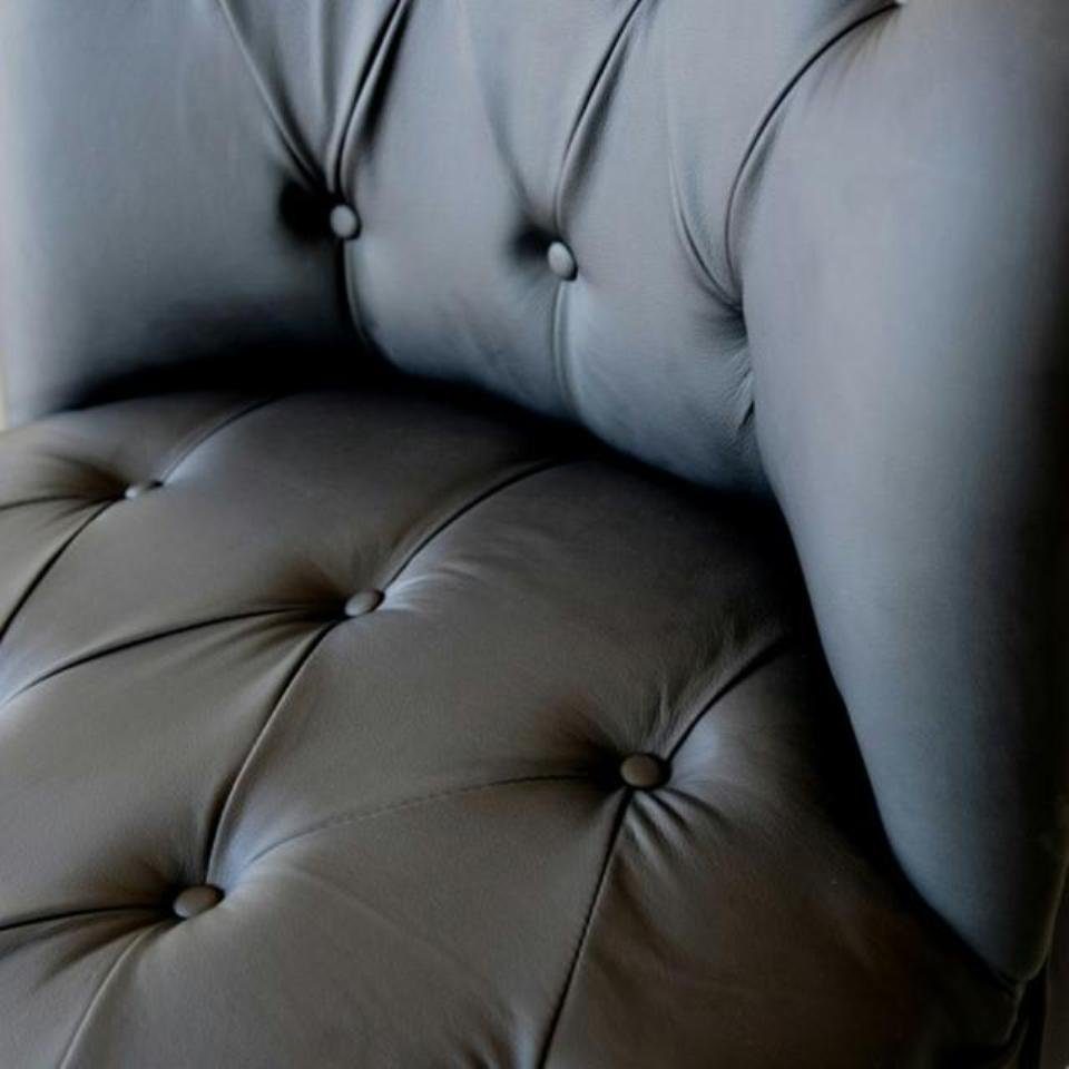 Neu Schwarz Stuhl MARGARET Designer Chesterfield Lounge Sessel, Stühle JVmoebel Sofa Fernseh Couch Sessel