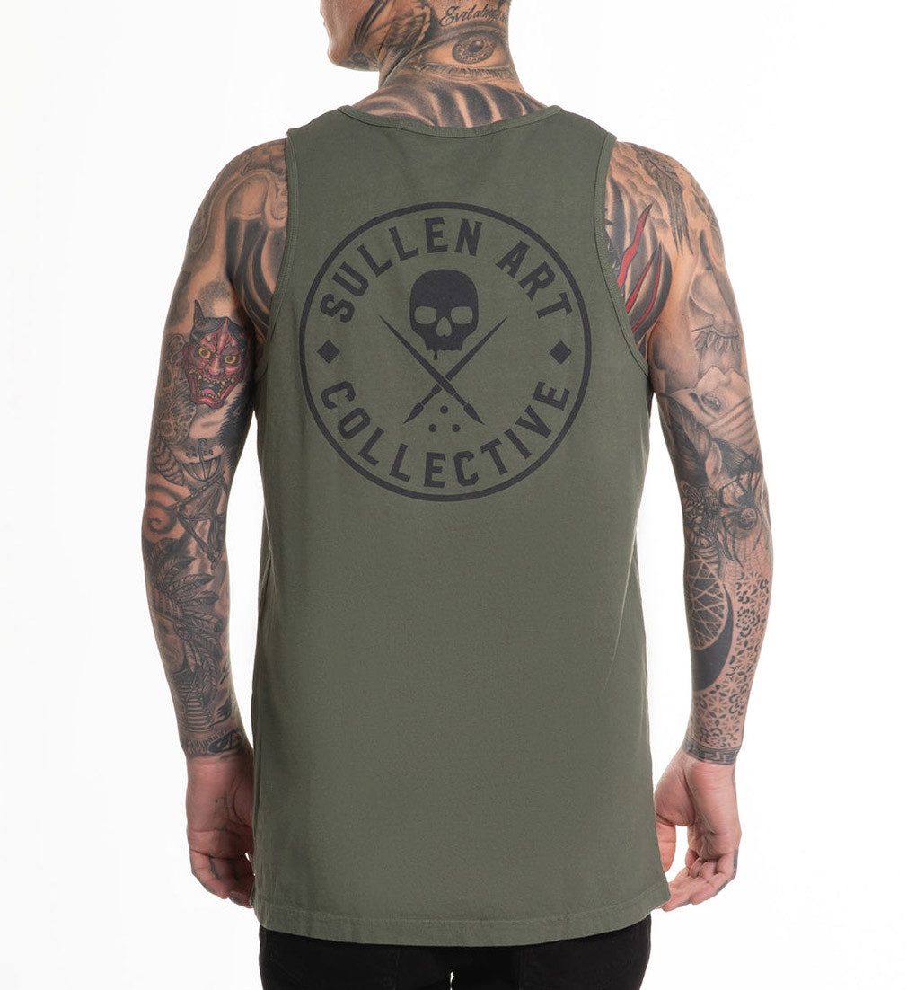 Sullen Clothing Tanktop Ever Tank Dusty Green Tattoo Schädel Totenkopf Skull