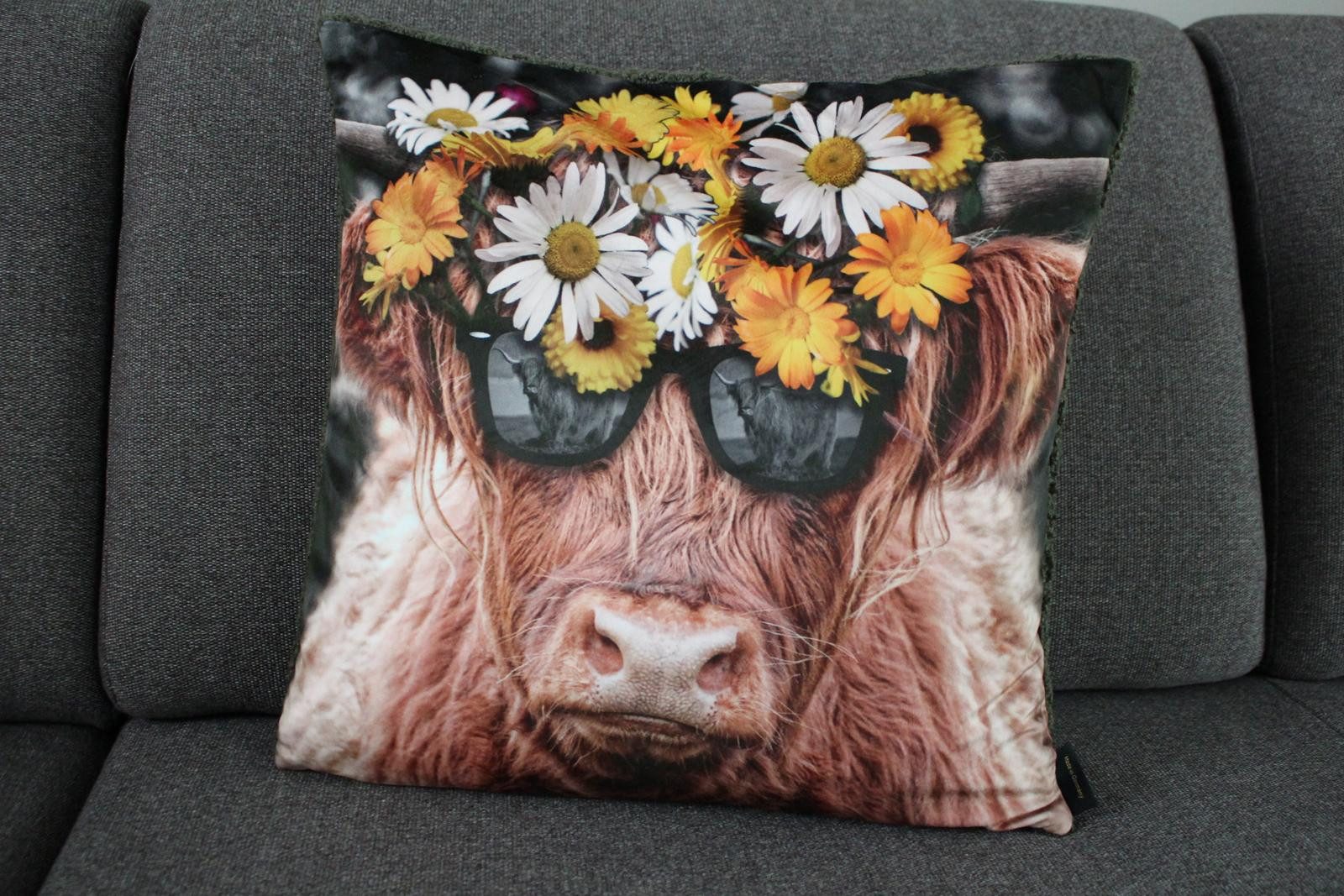 Yve! Decoration Kissenhülle El Toro Hochlandrinder Zierkissenhülle, (1 Stück), ca. 45x45 cm mehrfarbig Tiermotiv tierisch