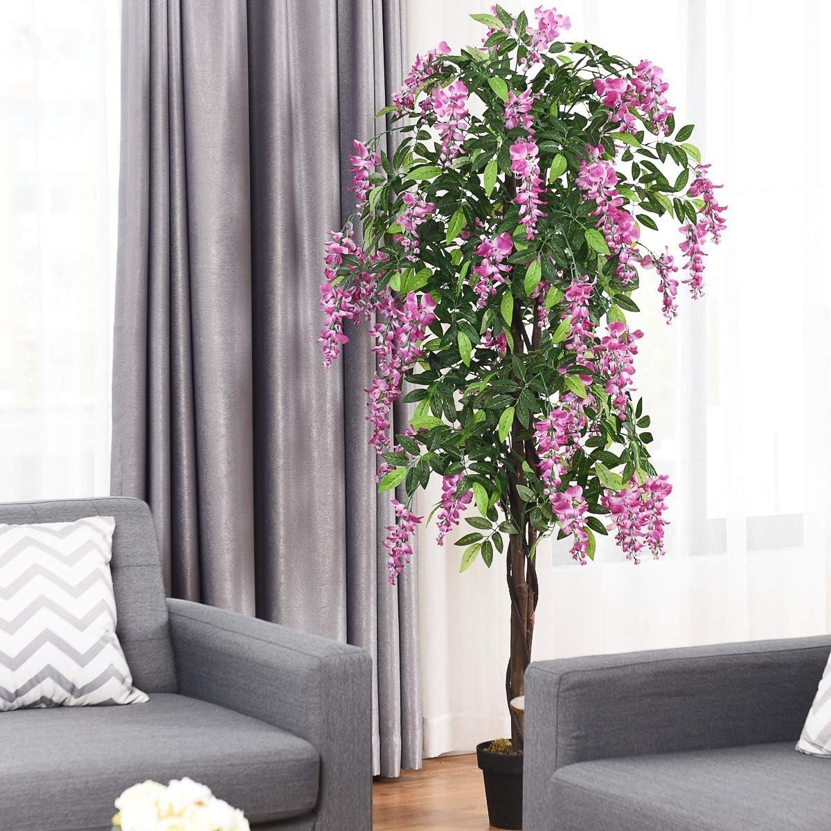 Kunstpflanze Wisteria Baum, Kunstbaum, KOMFOTTEU, Höhe günstig online kaufen