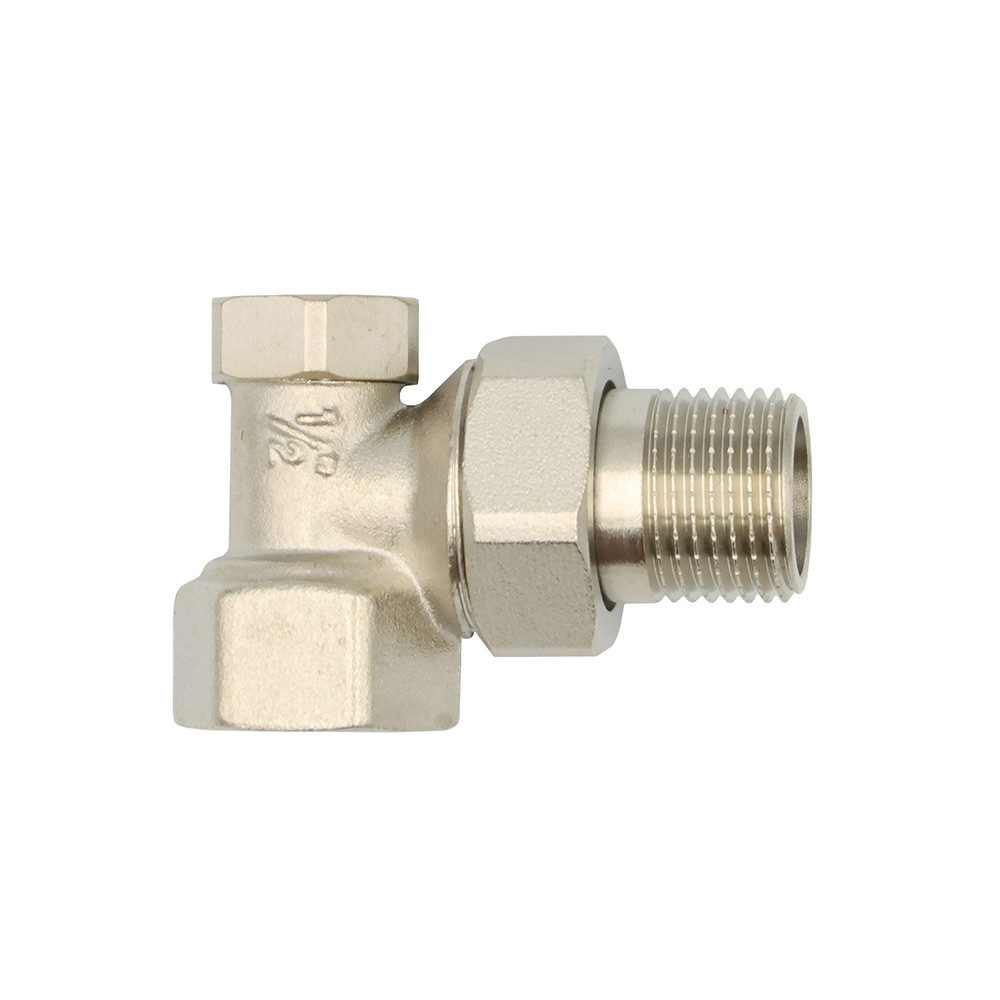 Stabilo Sanitär Heizkörperthermostat Heizungsventil Ø 1/2 Zoll vernickelt Eckform, (kein Set) Rücklaufverschraubung