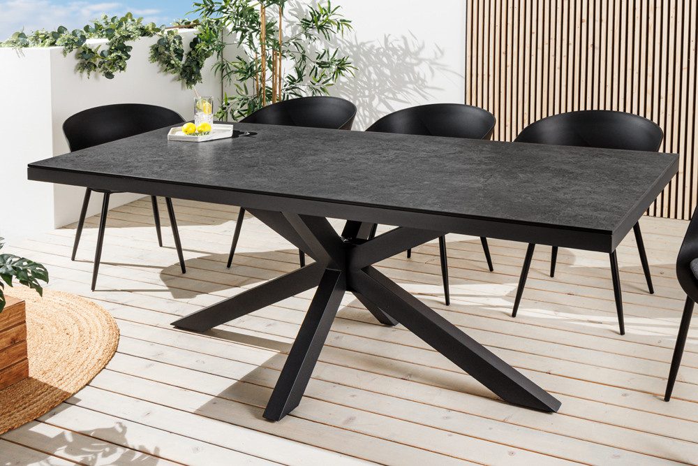 riess-ambiente Gartentisch GALAXIE 180cm anthrazit (Einzelartikel, 1-St), O günstig online kaufen
