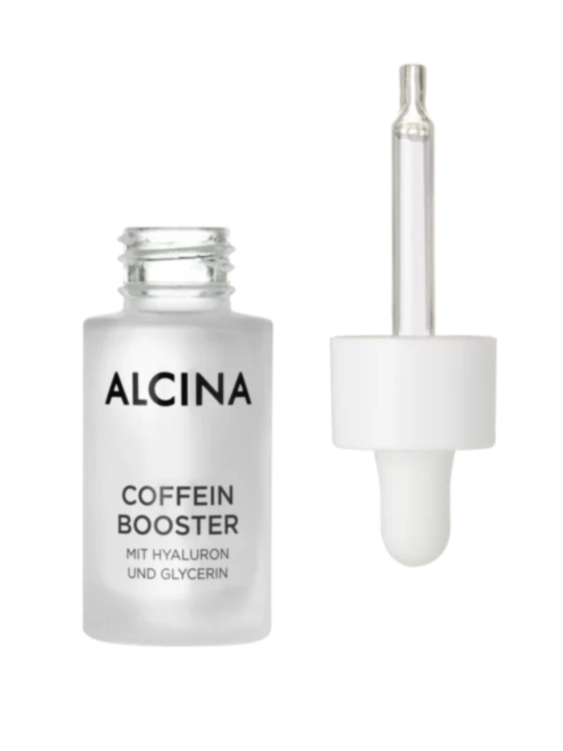 ALCINA Gesichtsserum ALCINA Coffein Booster mit Hyaluron und Glycerin (15 ml) Packung