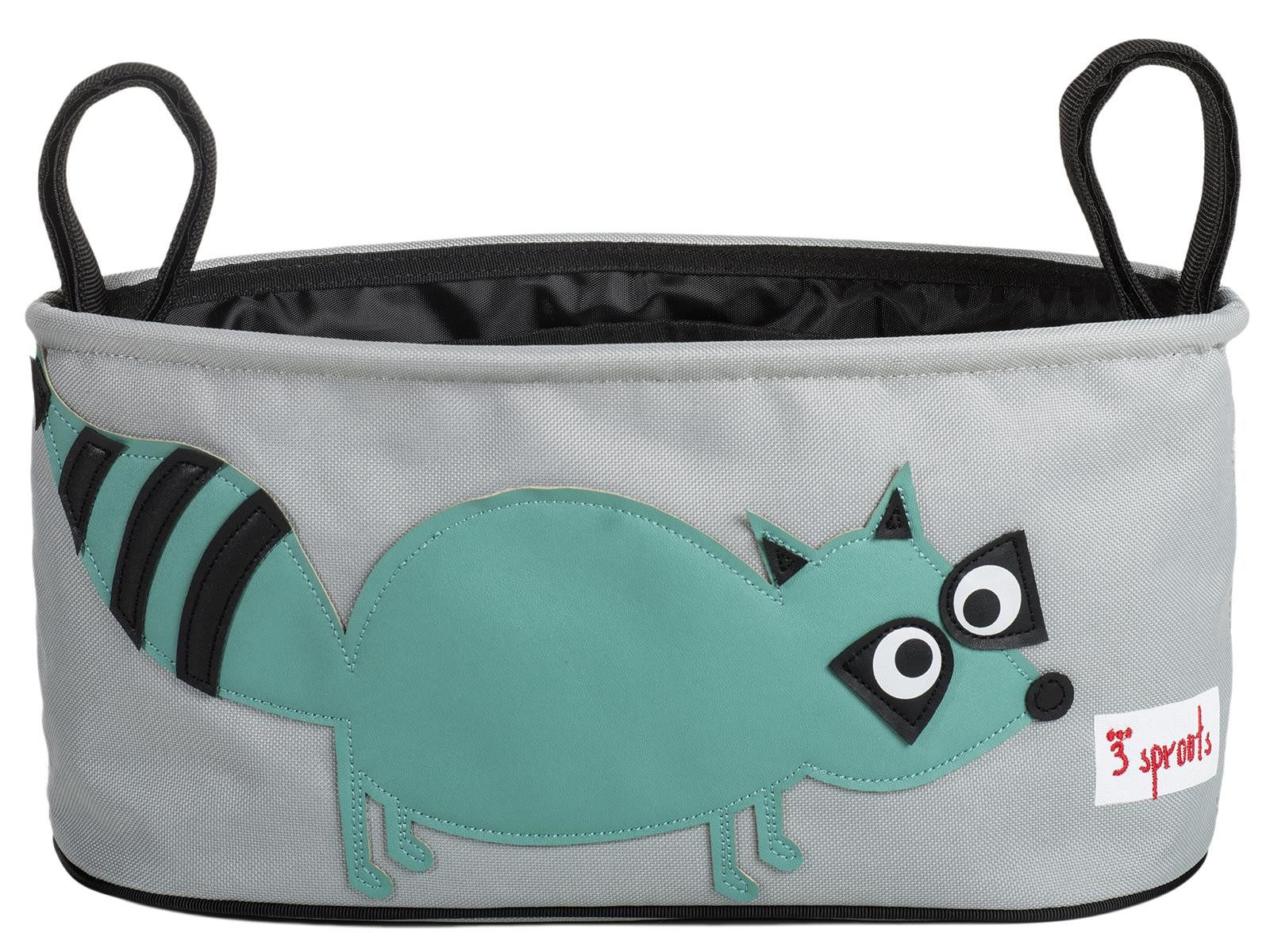 3 Sprouts Kinderwagen-Tasche 3 Sprouts Kinderwagentasche Kinderwagenorganizer Waschbär
