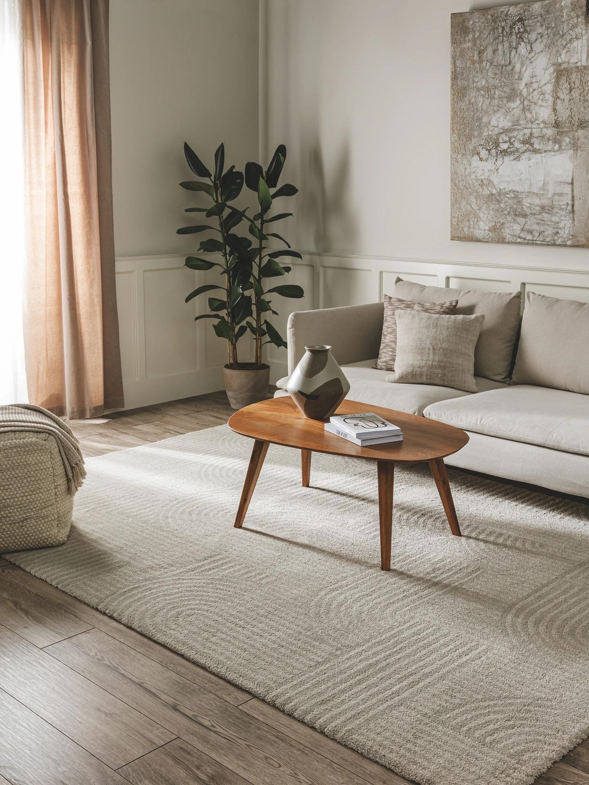benuta Teppich Tacoma, rechteckig, Höhe: 21 mm, Teppich Wohnzimmer, Schlafzimmer, Esszimmer, Flur, Kunstfaser, Cozy