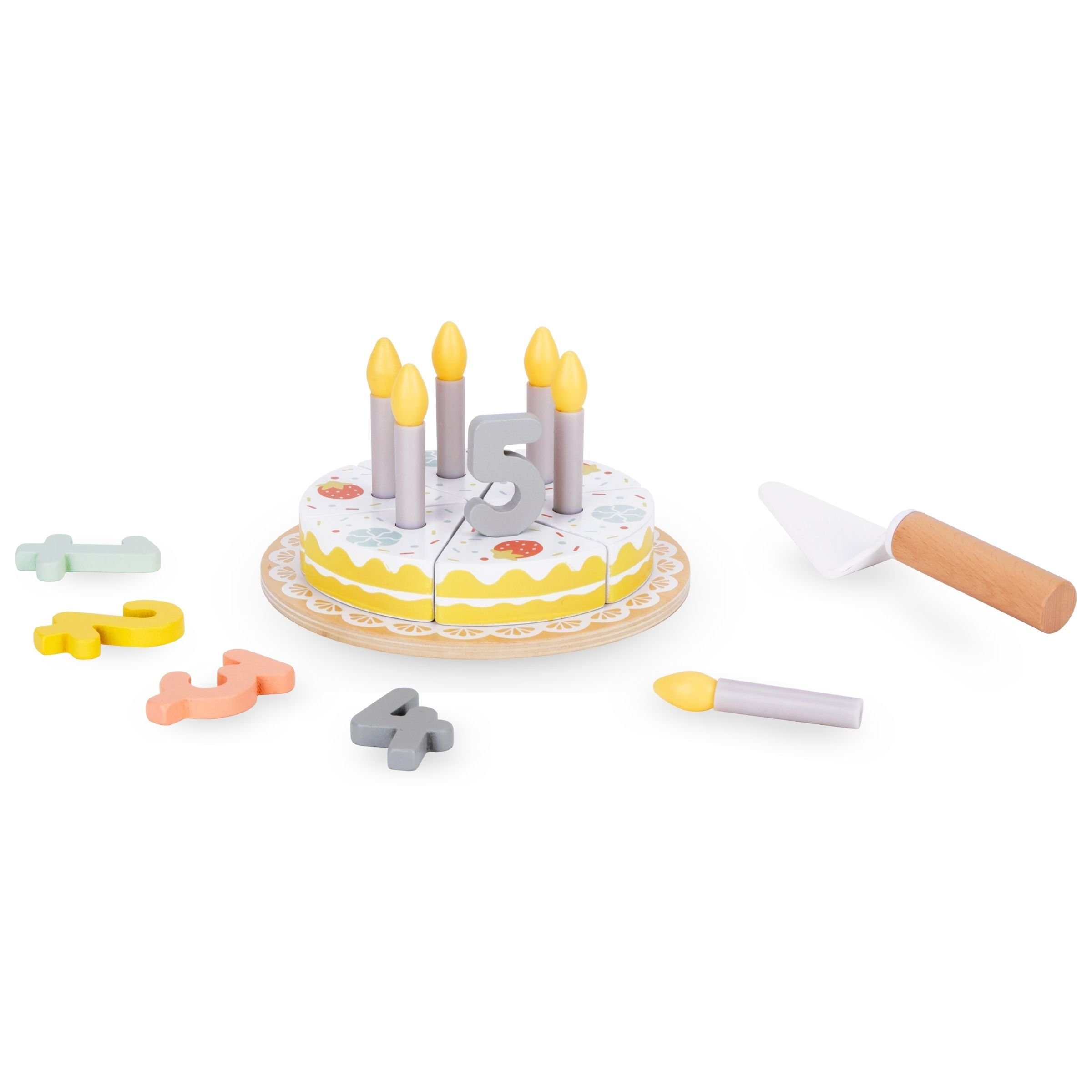Mamabrum Puzzle-Sortierschale Hölzerne Geburtstagstorte Anschneiden zum