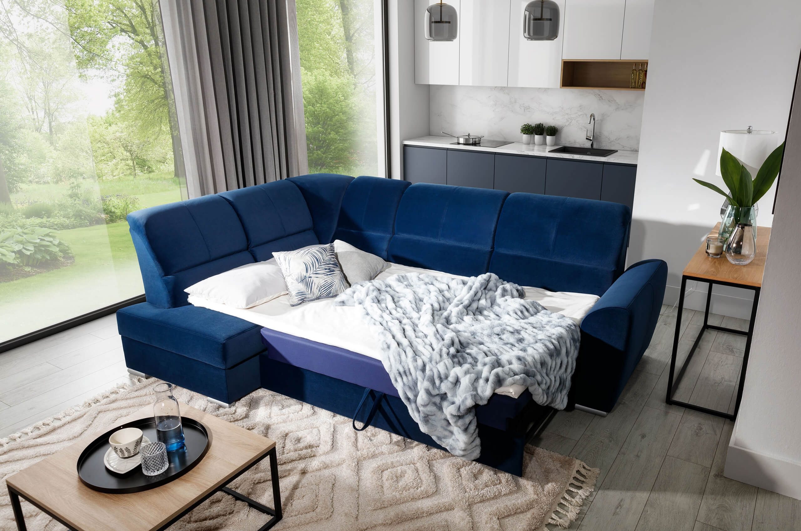 MF Design Polsterecke Silver, mit Bettfunktion