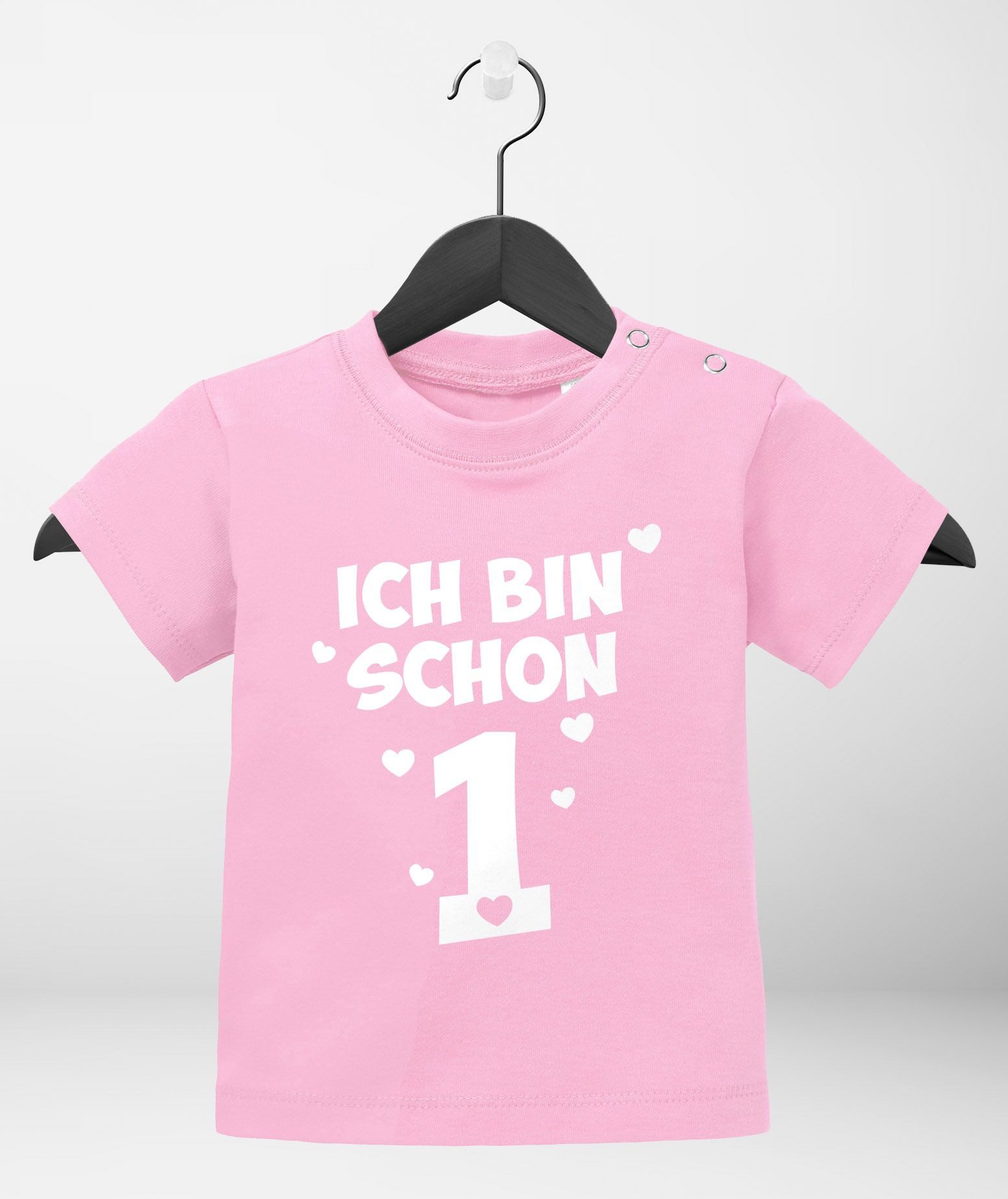 Print-Shirt Baby T-Shirt kurzarm Spruch Ich bin schon 1 - 1. Geburtstag Baby